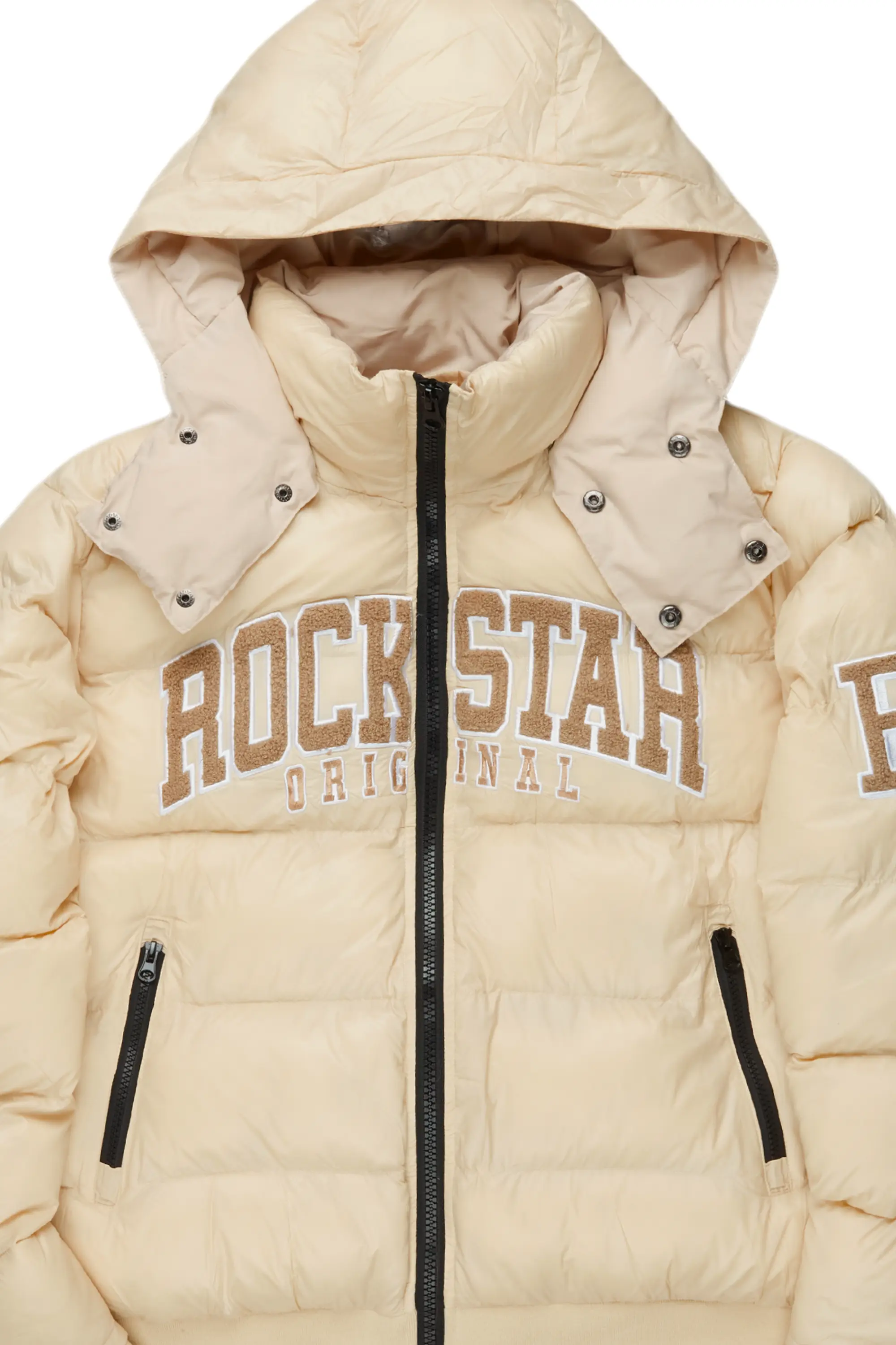 Esmeralda Beige Puffer Jacket - Image 11