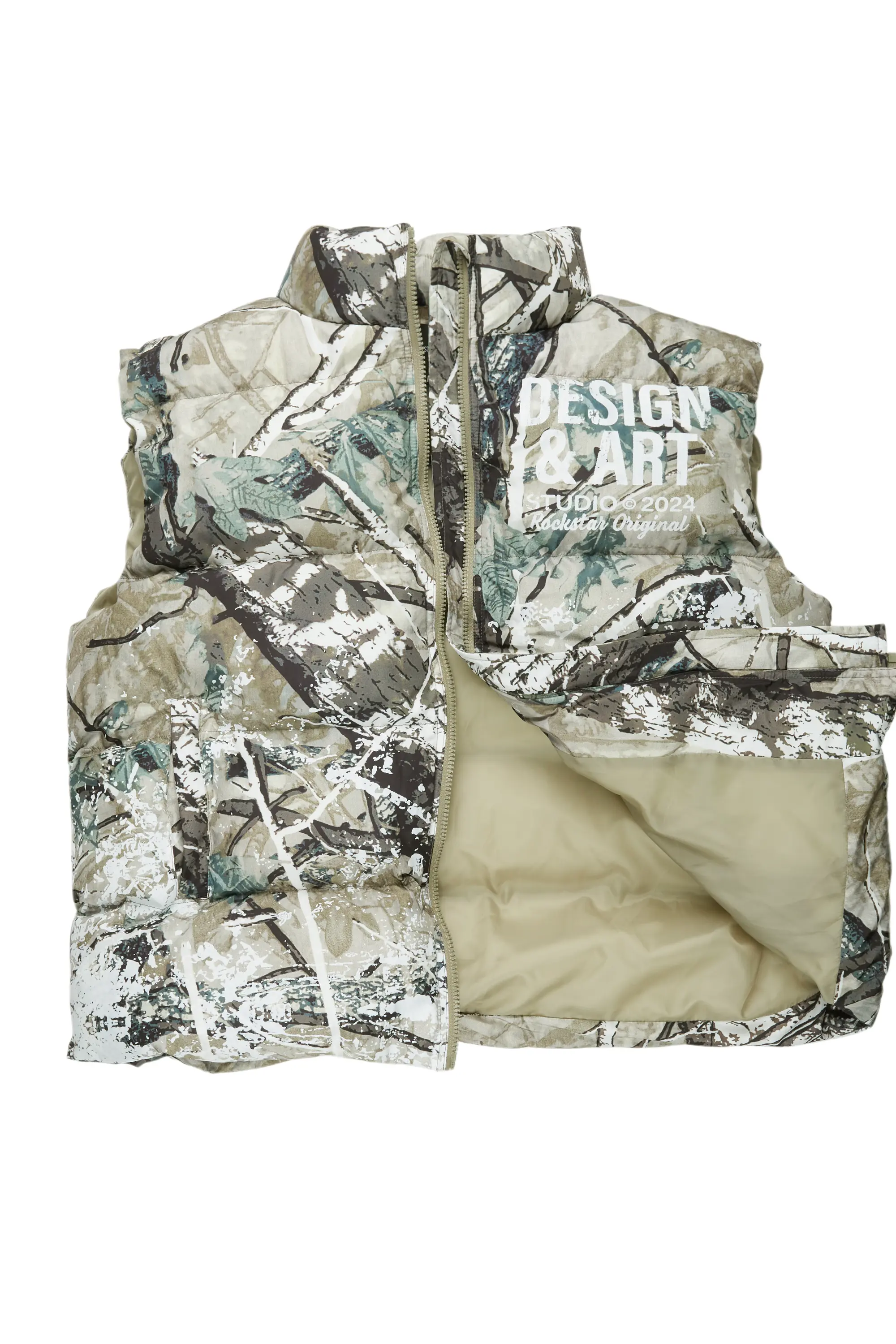 Lamanda Tree Camo Puffer Vest - Image 2