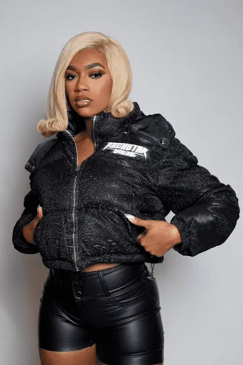 Meranda Black Glitter Puffer Jacket