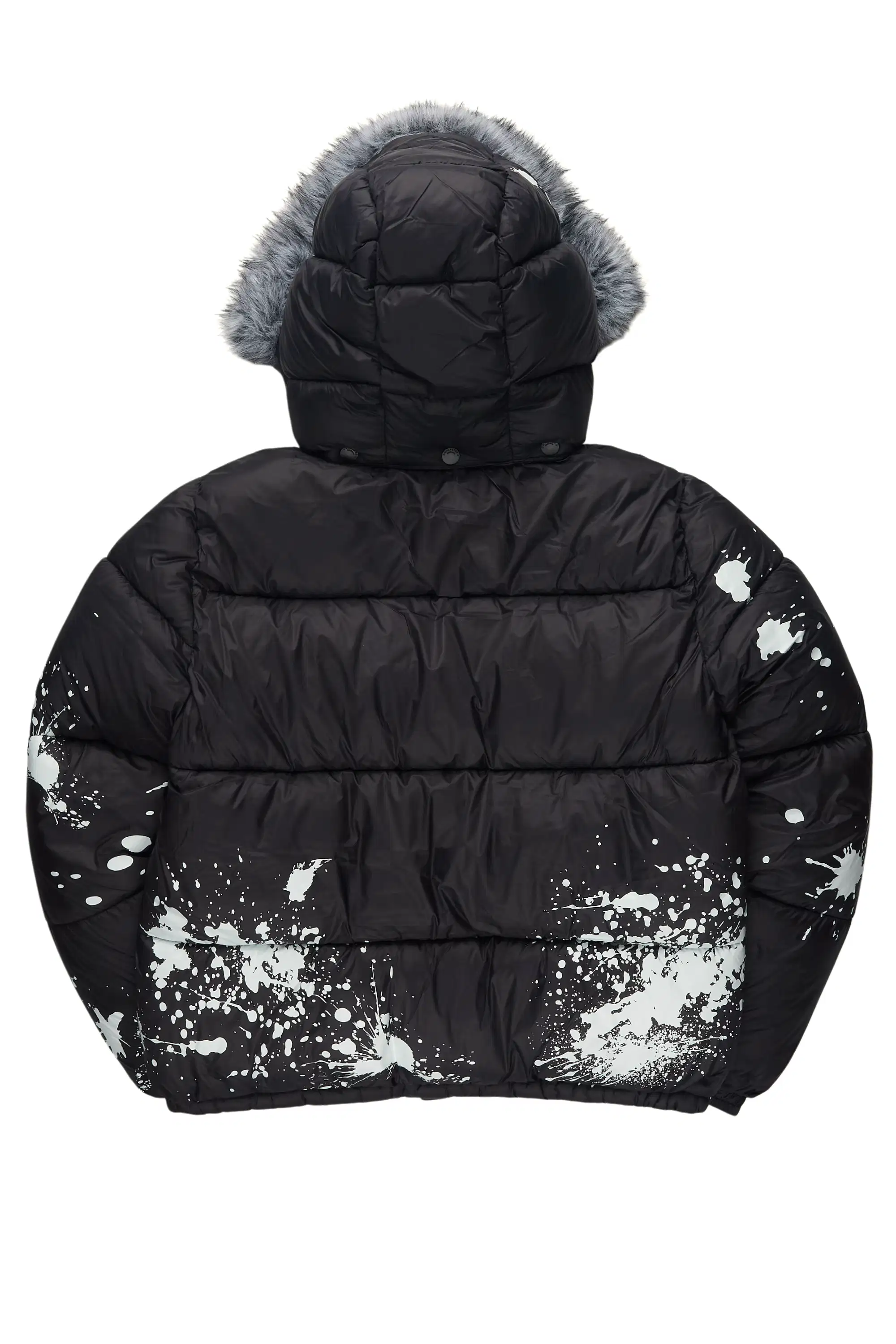 Filipa Black Painted Puffer Jacket - Image 10