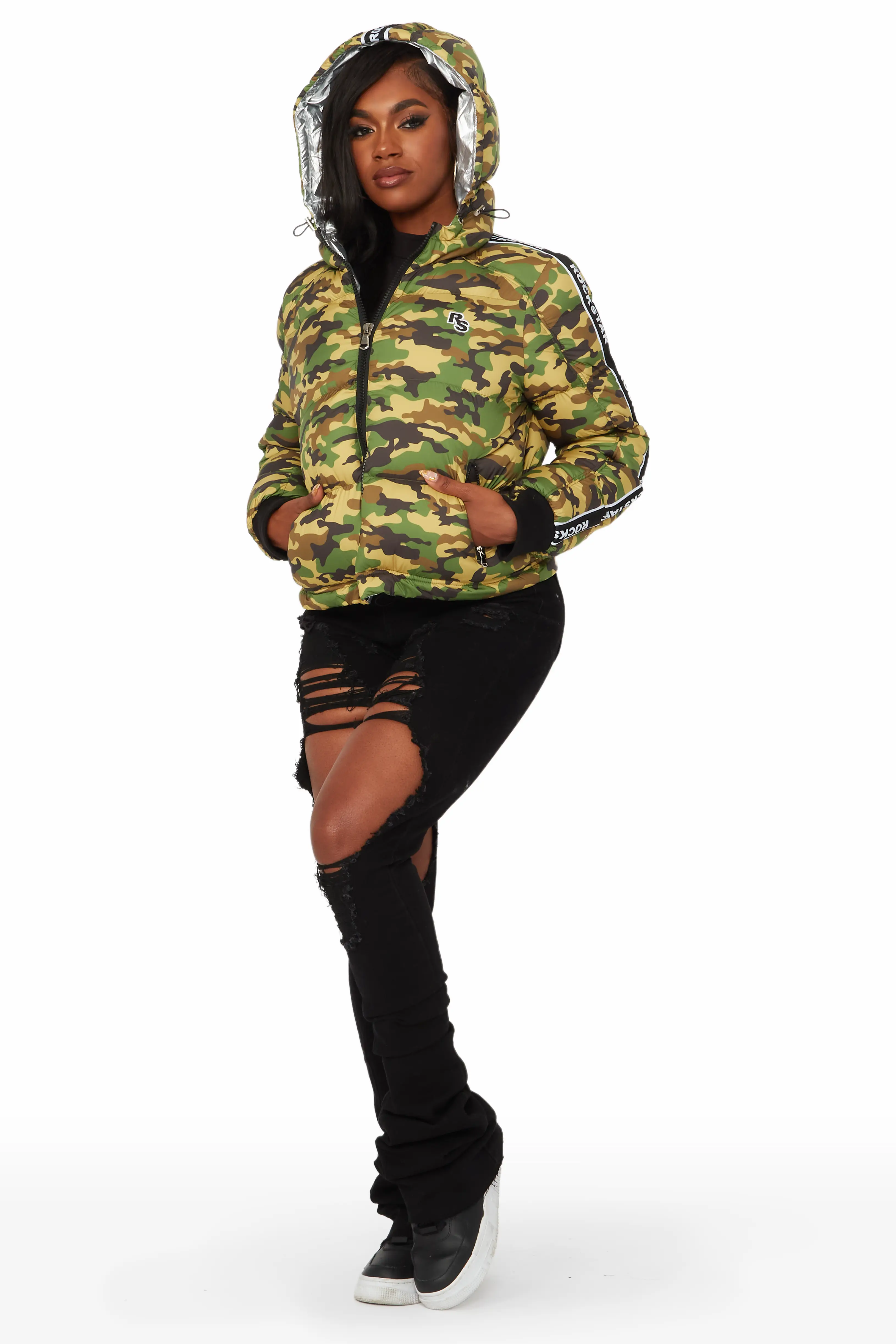 Jackey Camo Puffer Jacket - Image 10