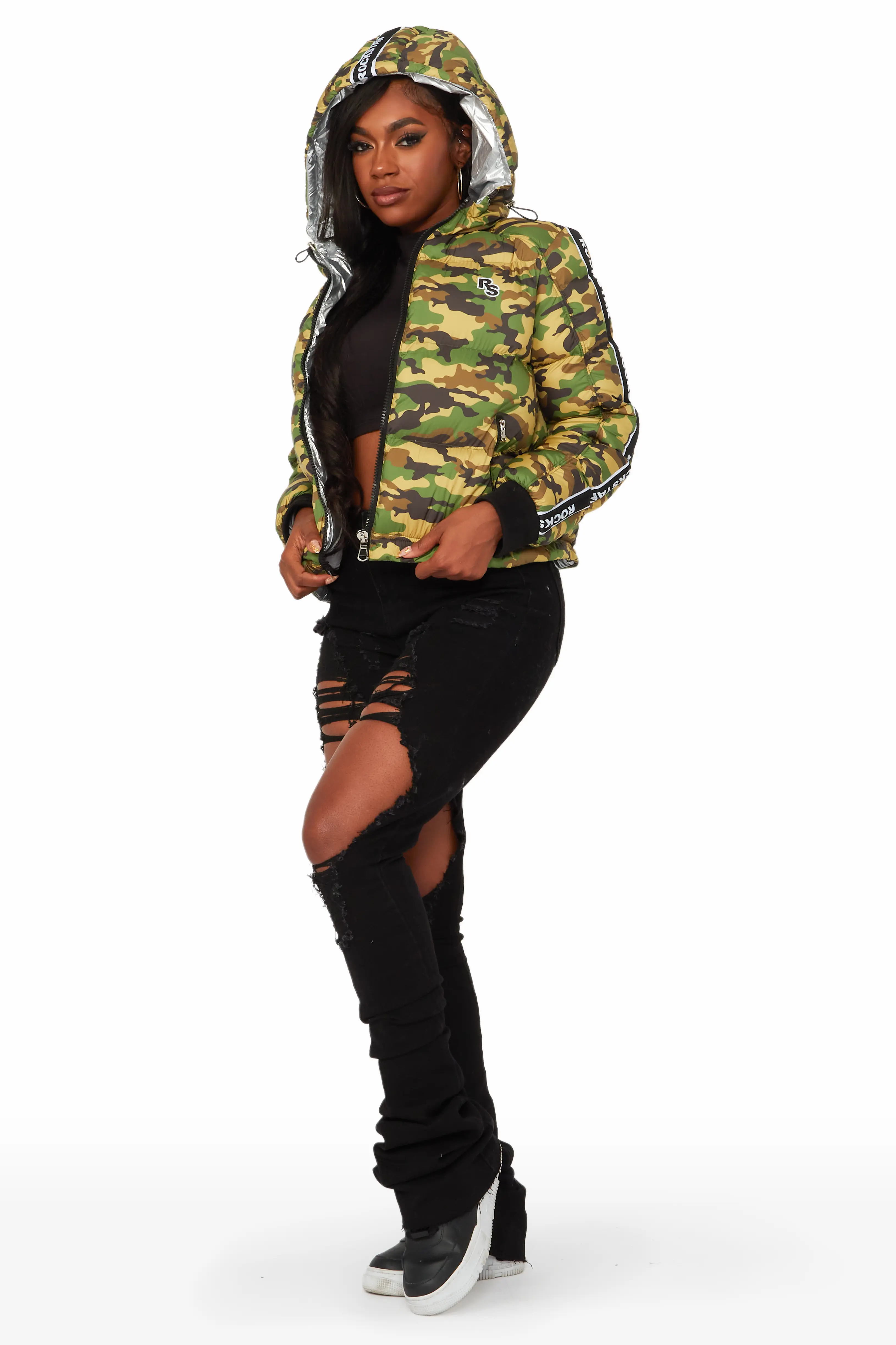 Jackey Camo Puffer Jacket - Image 8