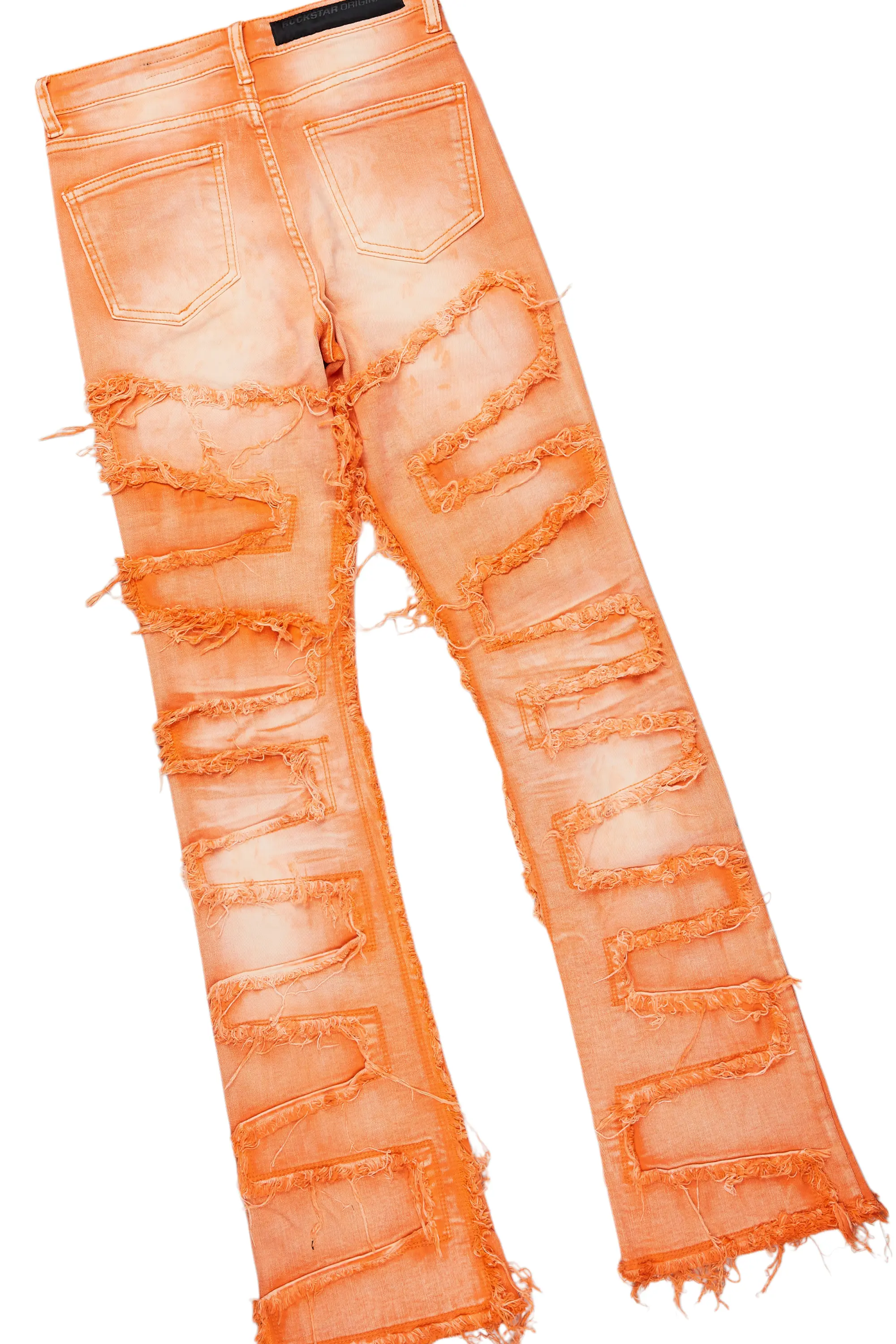 Rachael Orange Hoodie/Stacked Flare Jean Set - Image 5