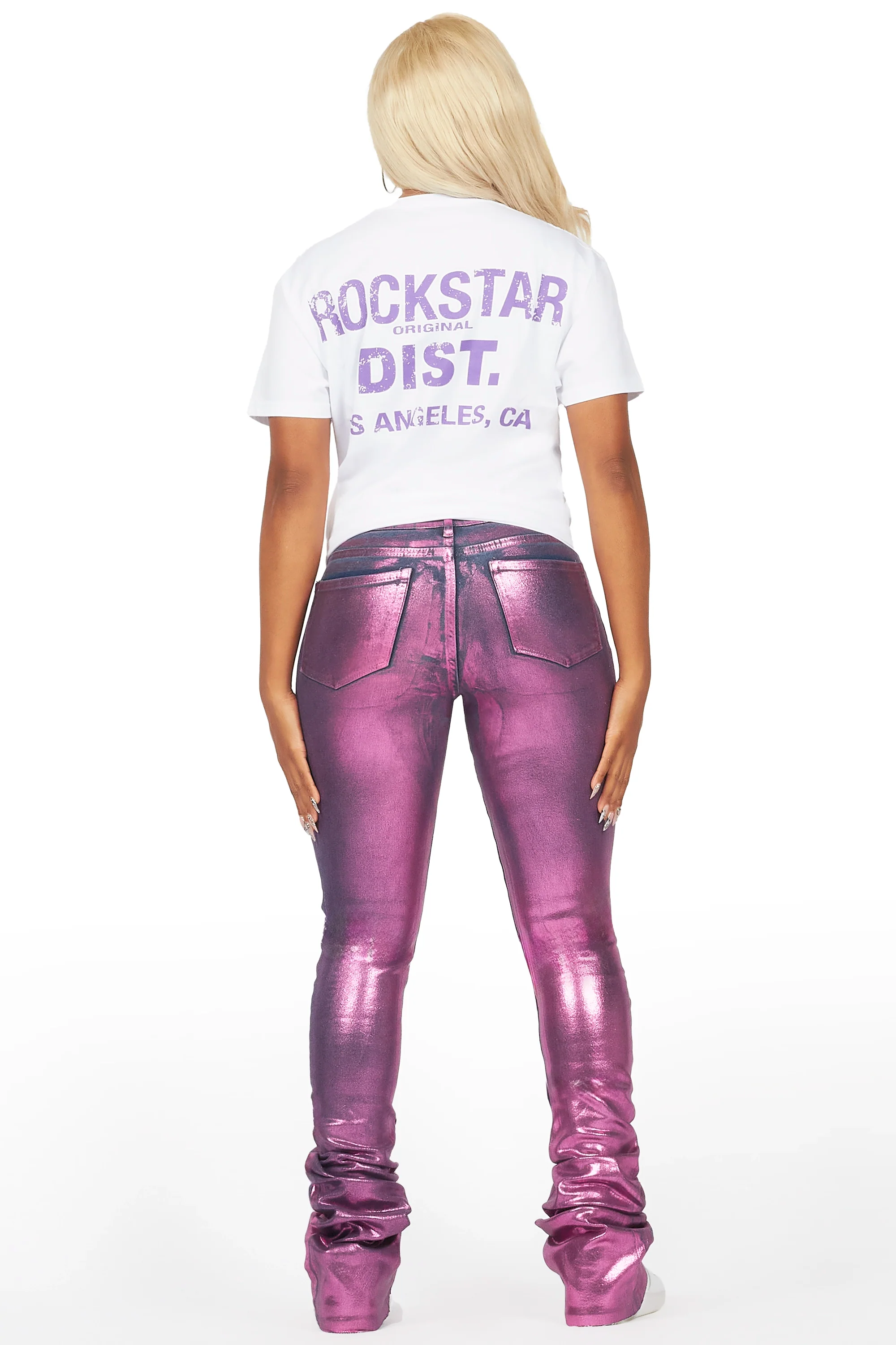 Rayshelle White/Dark Wash T-Shirt & Jean Set - Image 3