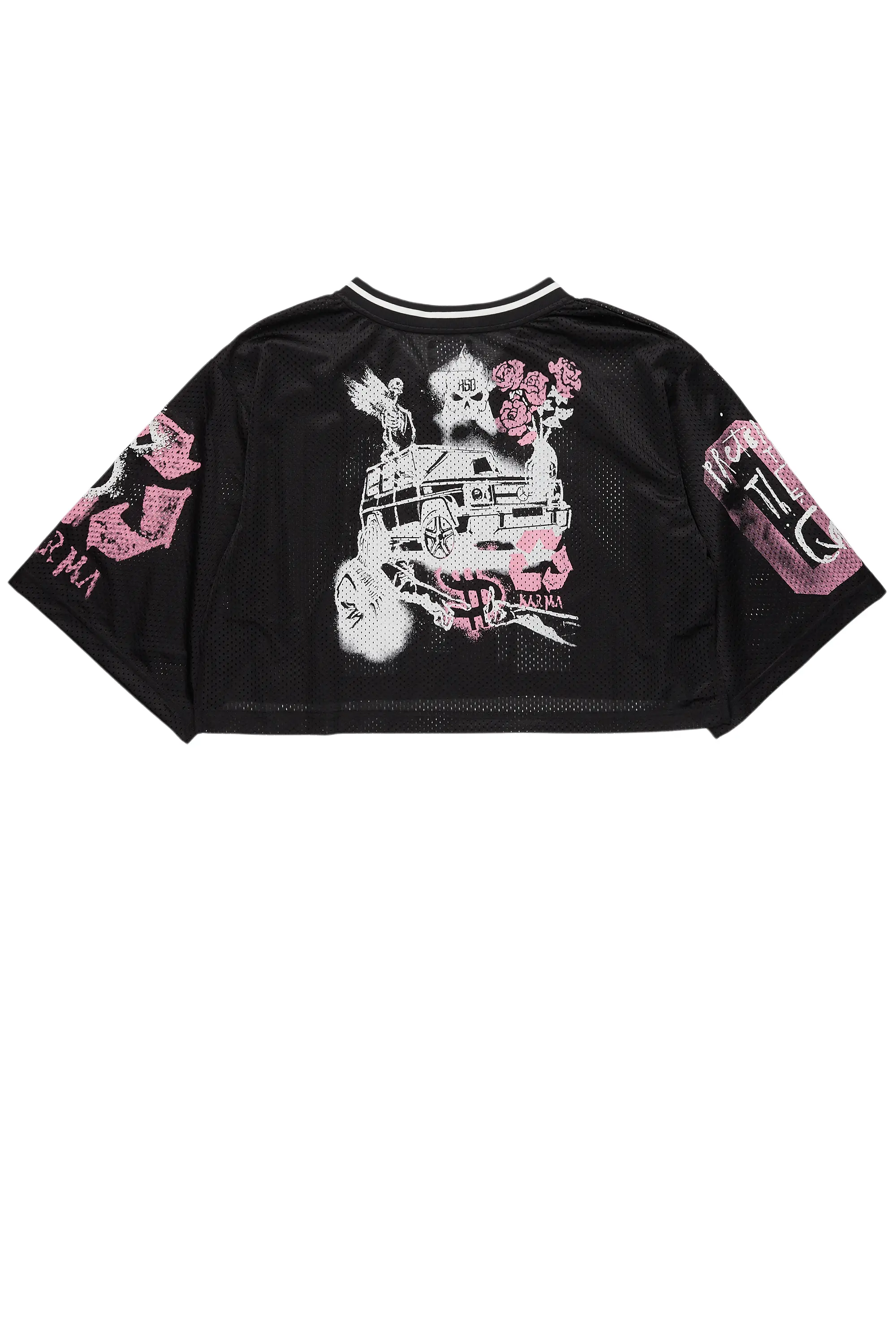 Riana Black Mesh Jersey - Image 5