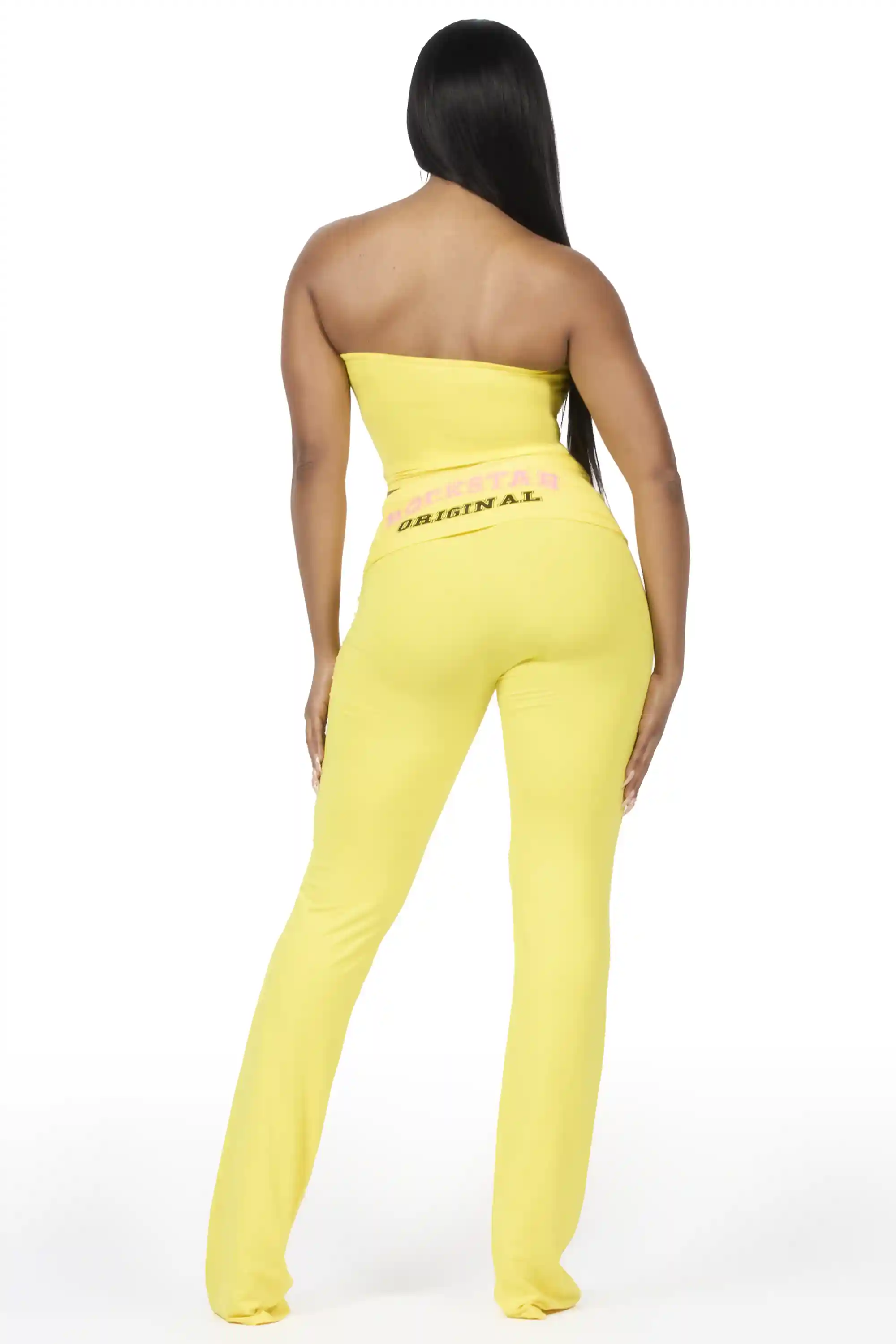 Lareshe Yellow Tube Foldover Pant Set - Image 5