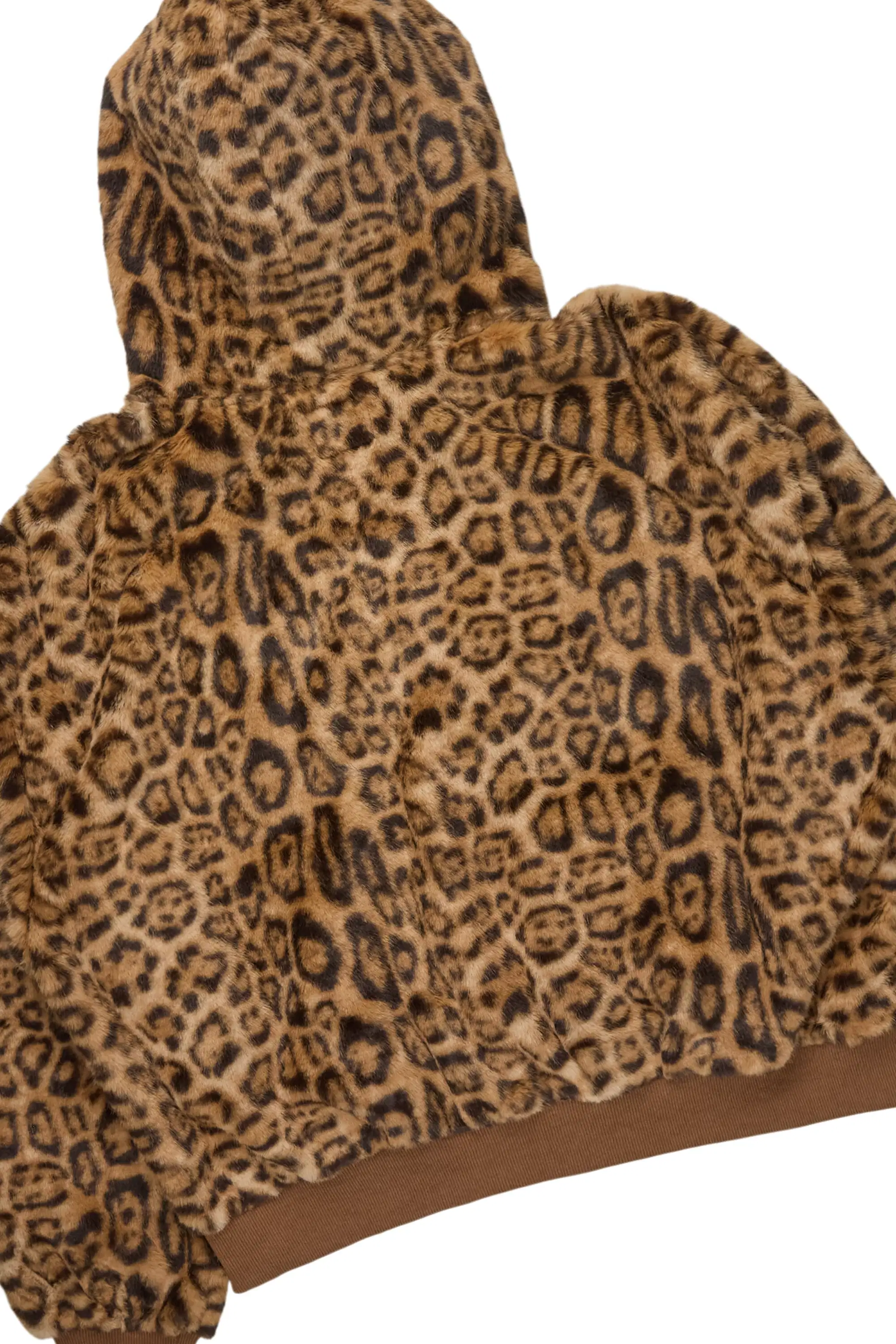 Lanika Brown Cheetah Fur Baggy Fit Track Set - Image 8