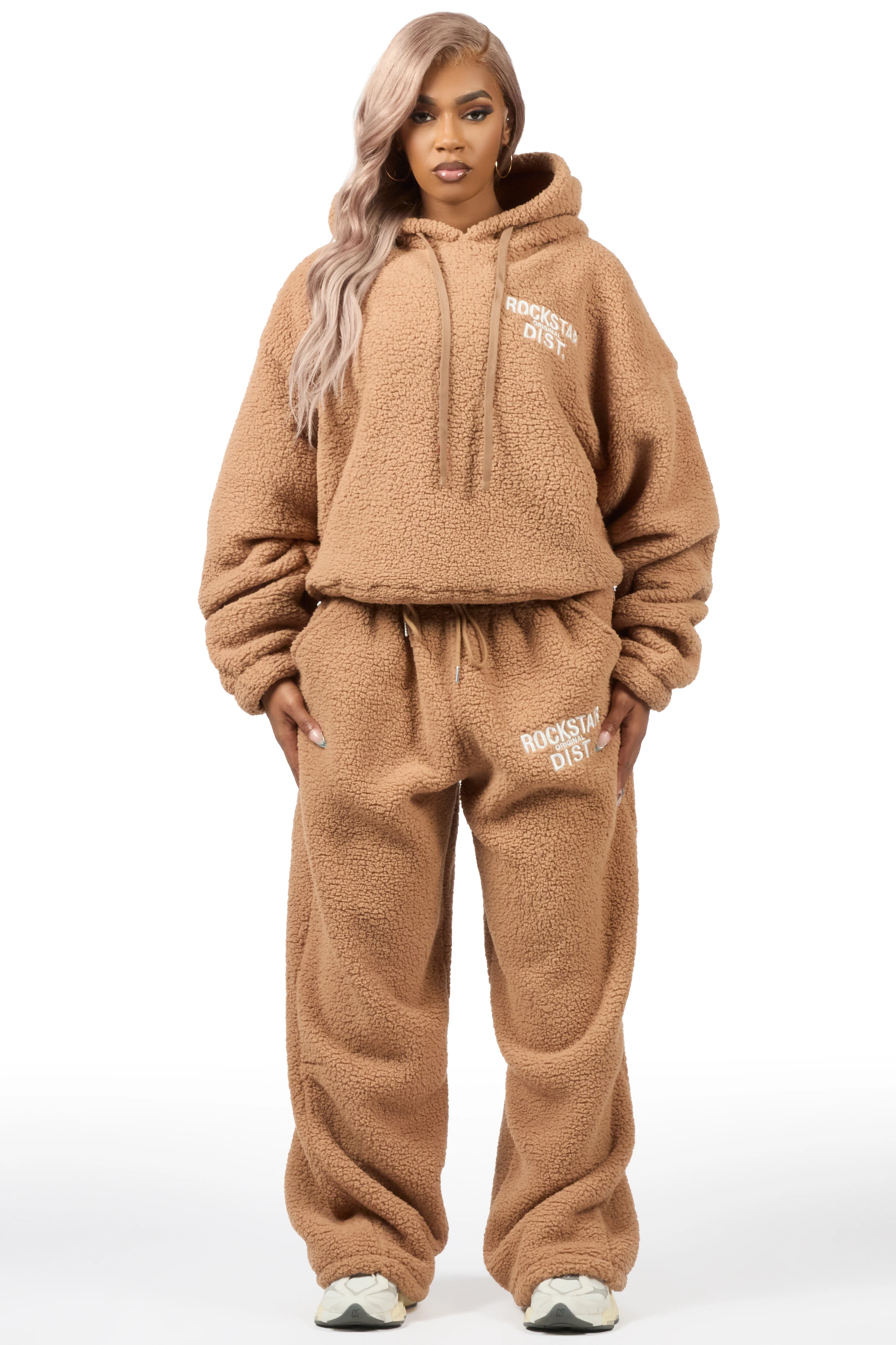 Nykeema Tan Sherpa Baggy Fit Track Set - Image 6