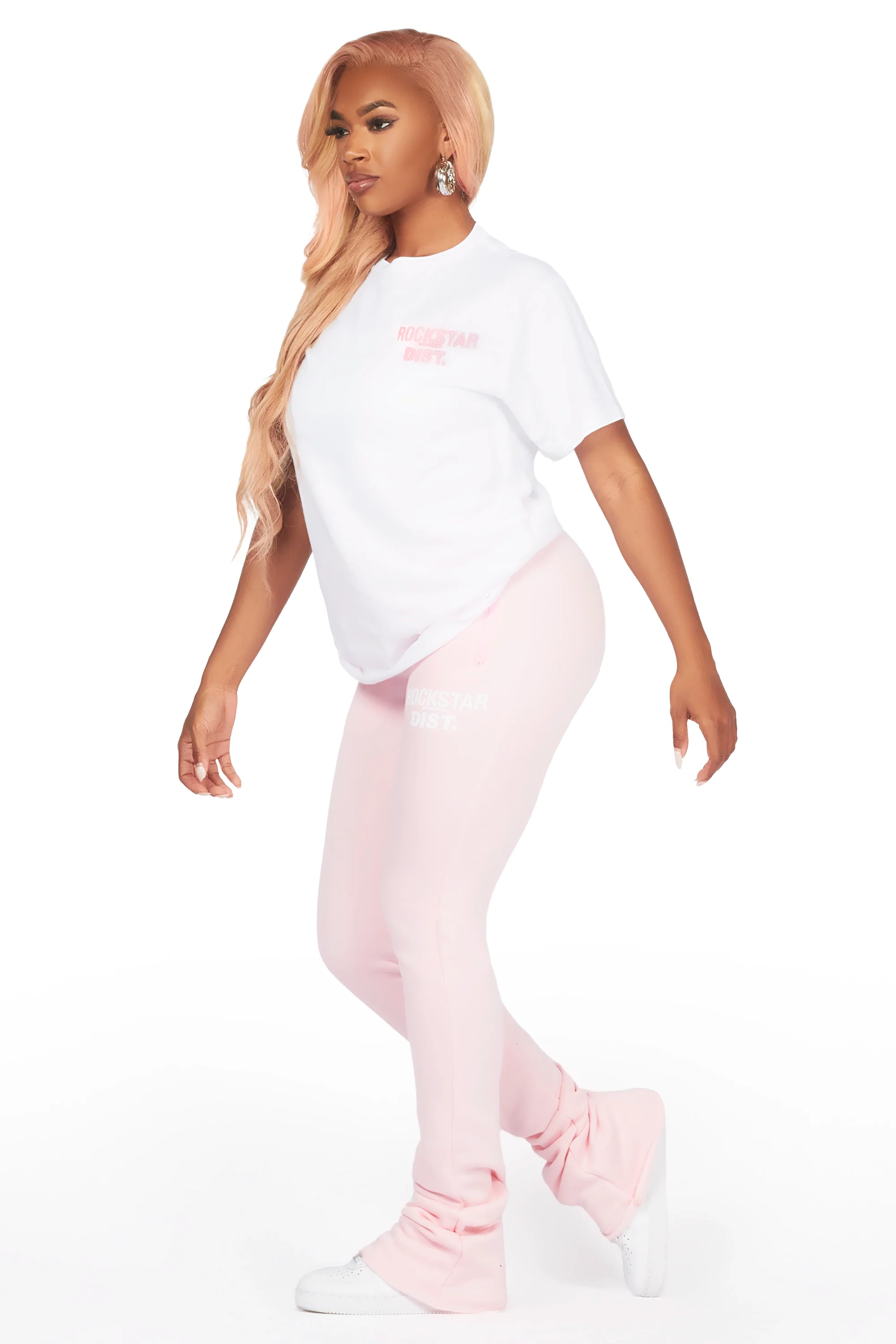 Atlantis 2.0 White/Pink T-Shirt Trackset - Image 5