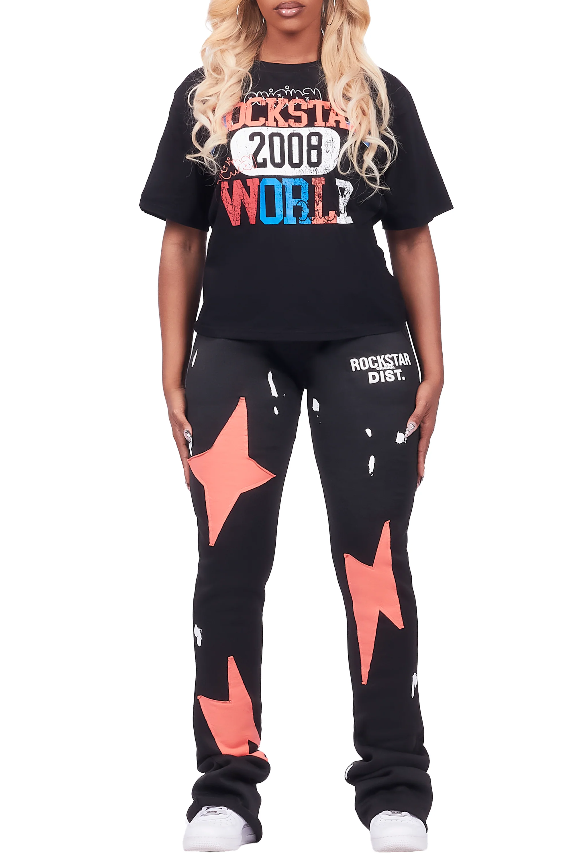 Aliyah Black T-Shirt Trackset - Image 6
