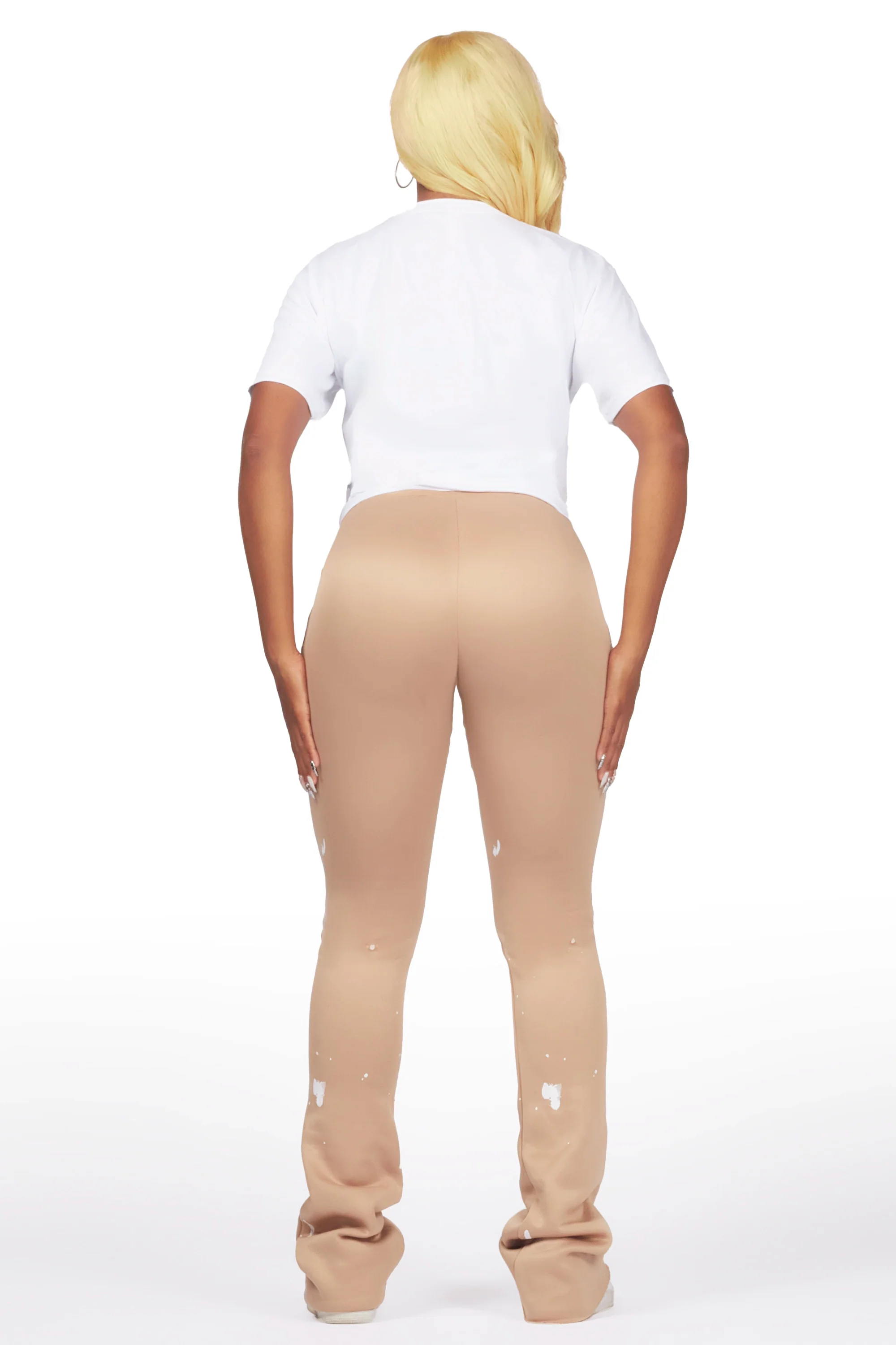 Kamylle White/Tan T-Shirt Trackset - Image 5