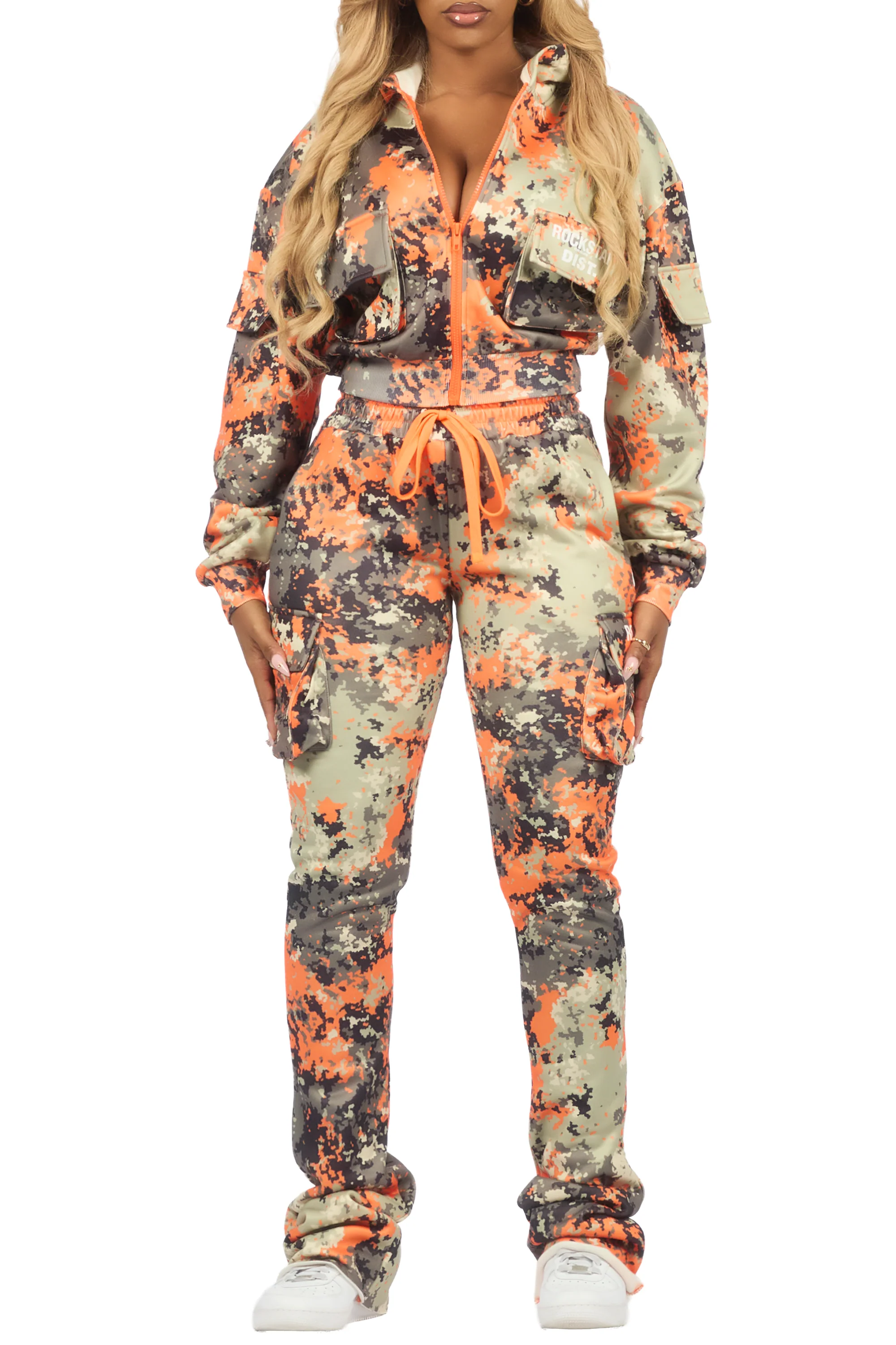 Tehjena Orange Digital Camo Stacked Trackset - Image 7