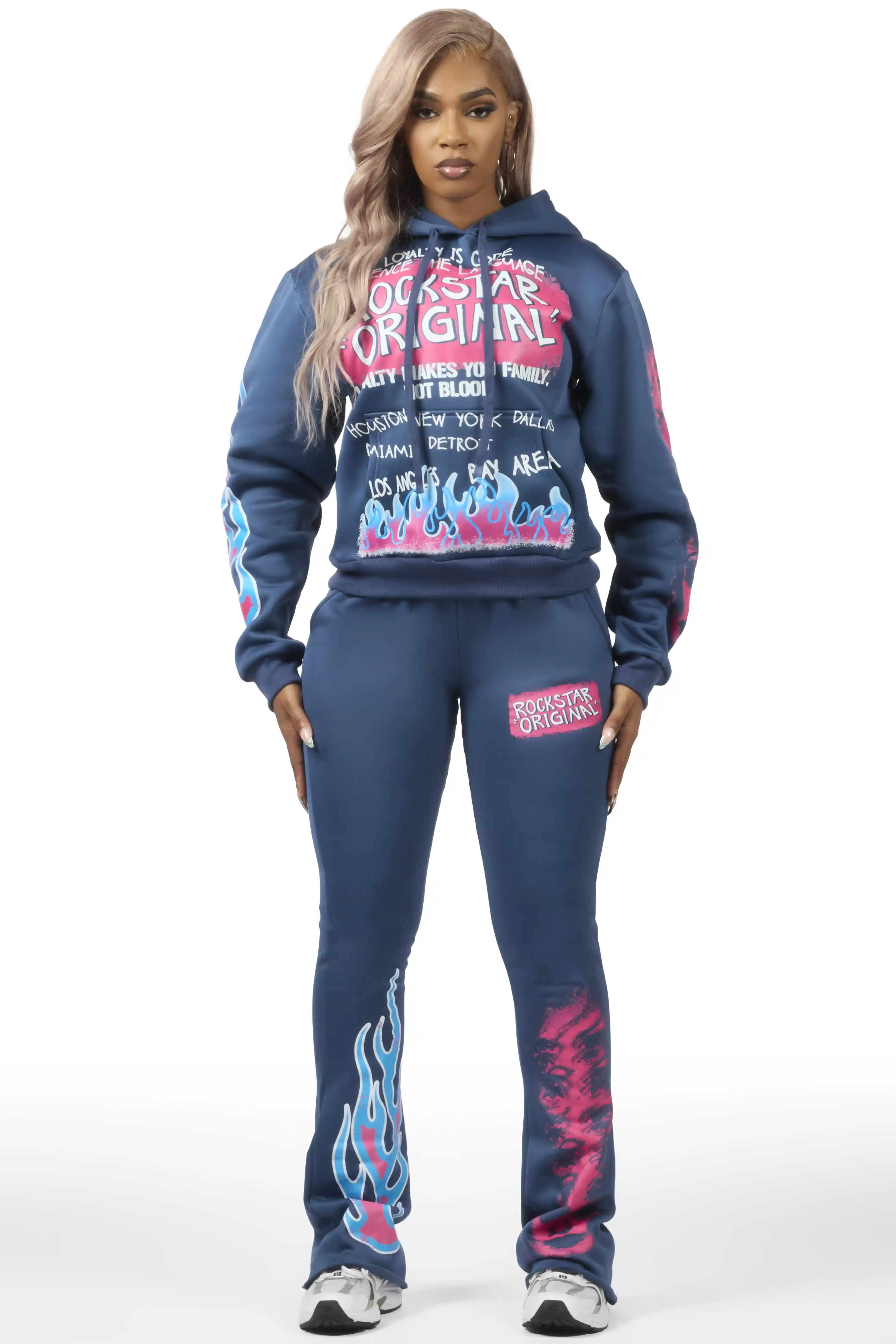 Marcey Navy Super Stacked Trackset - Image 2