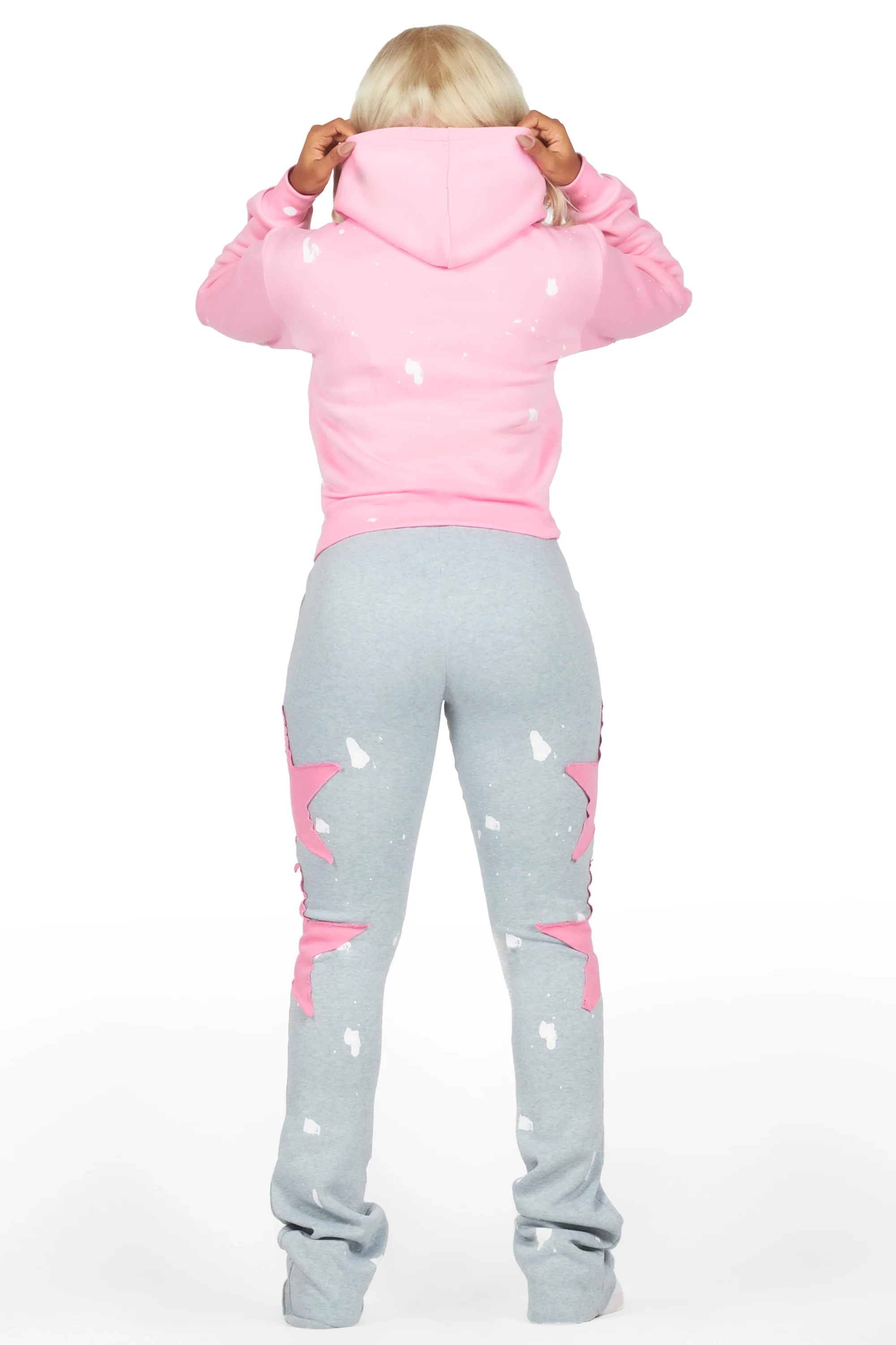Jaden Pink/Heather Grey Super Stacked Trackset - Image 5