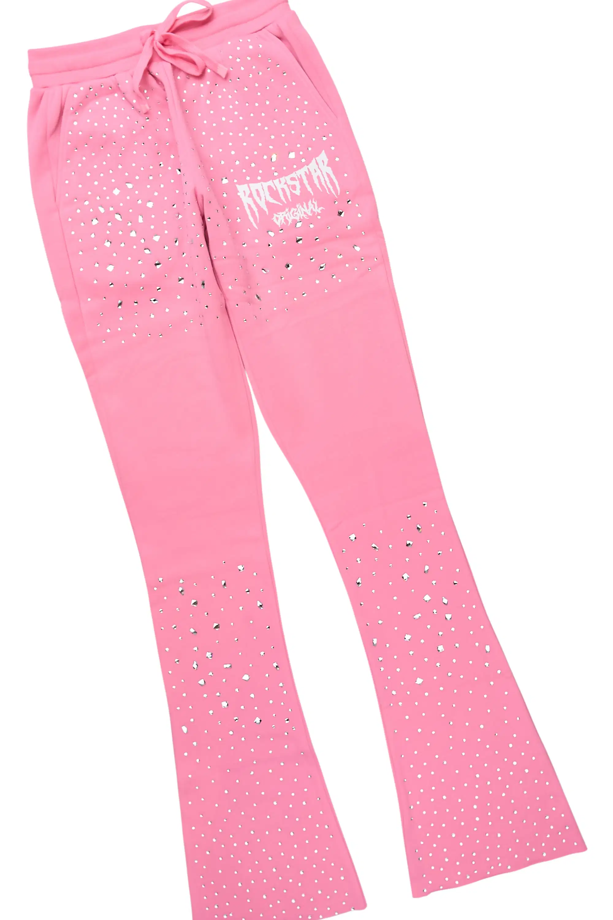 Porsha Pink Rhinestone Stacked Track Set - Image 8