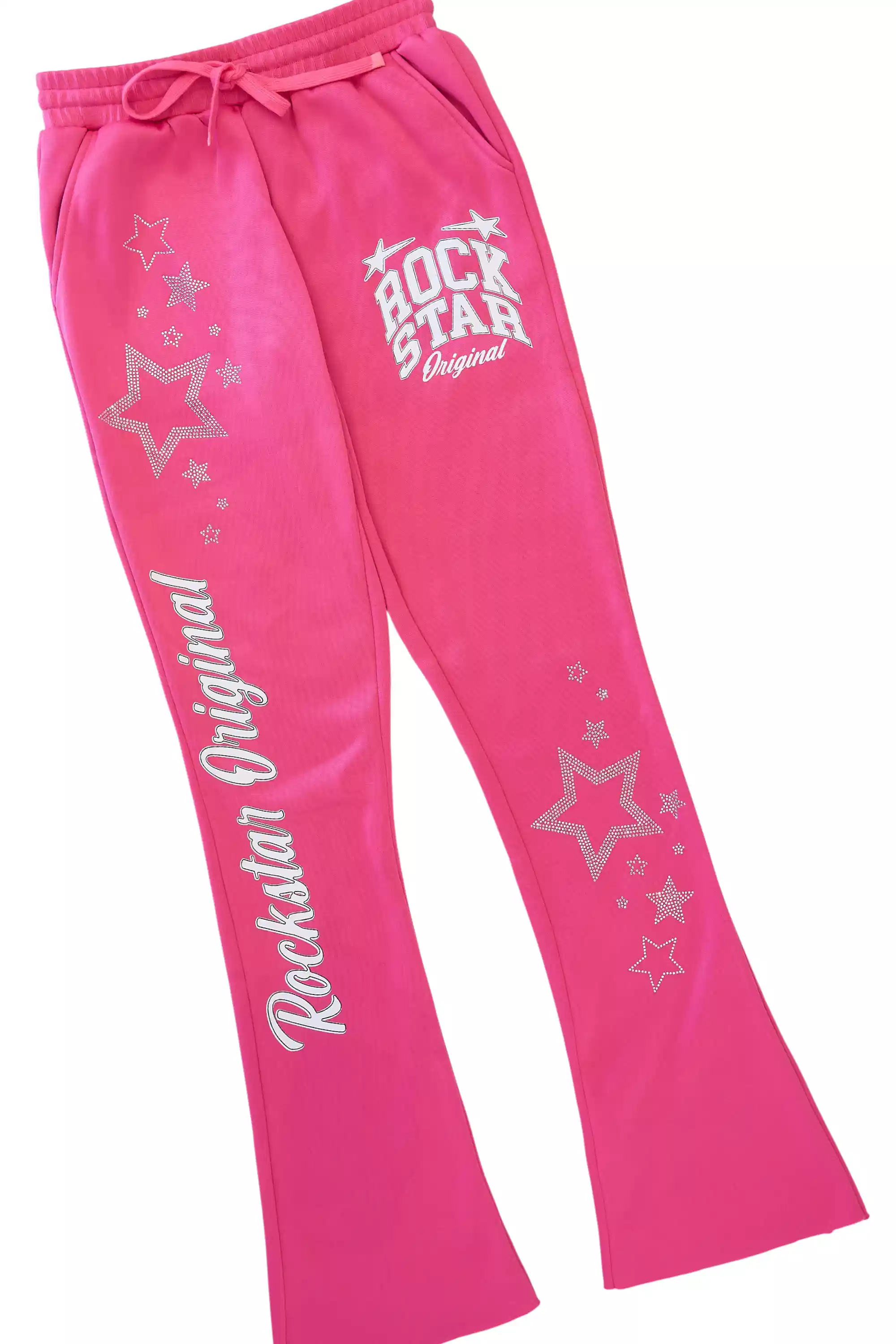 Flaveya Hot Pink Rhinestone Stacked Track Set - Image 10