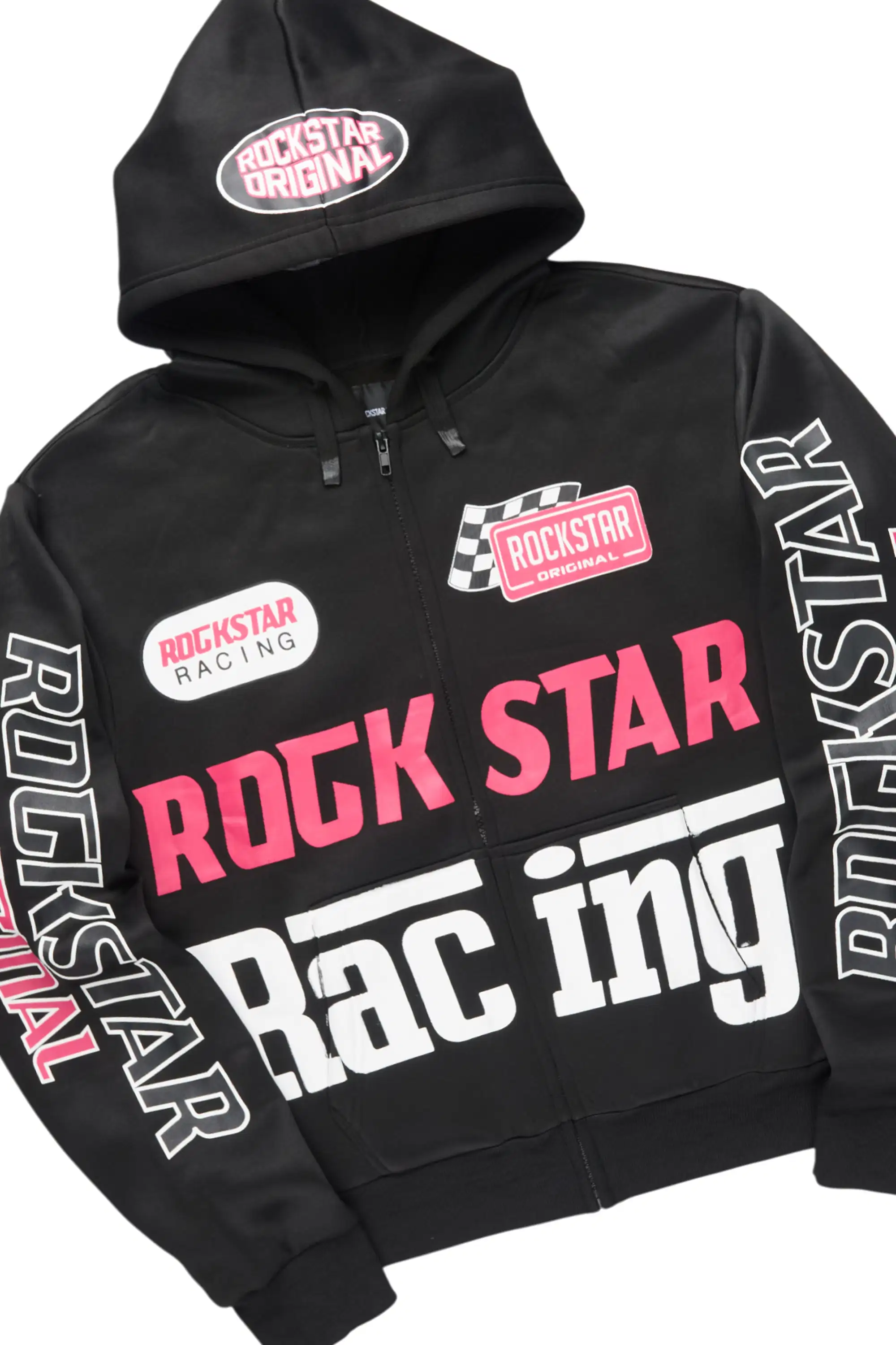 Tarie Black Zip Up Super Stacked Track Set - Image 8