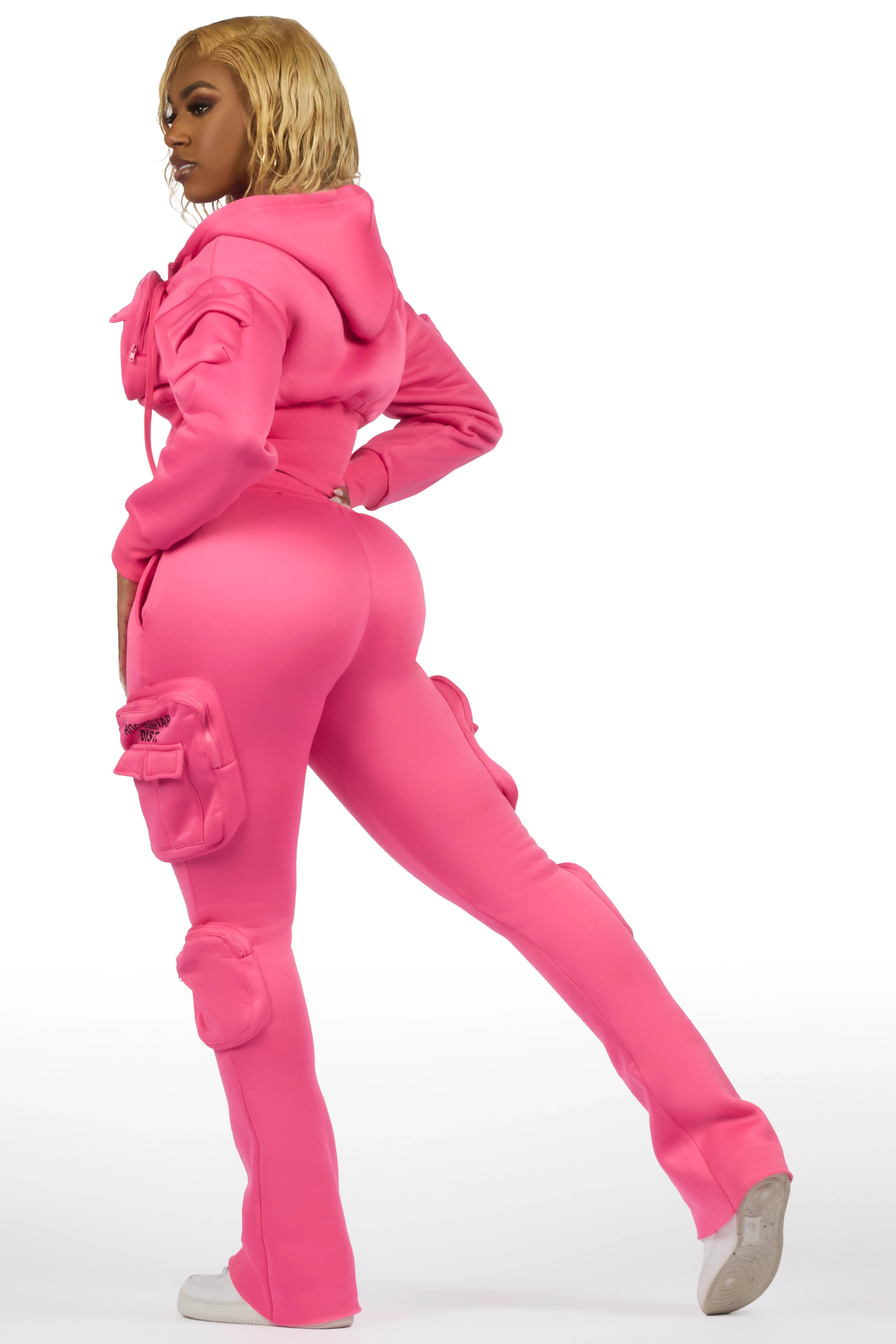Reneikia Hot Pink Cargo Track Set - Image 7