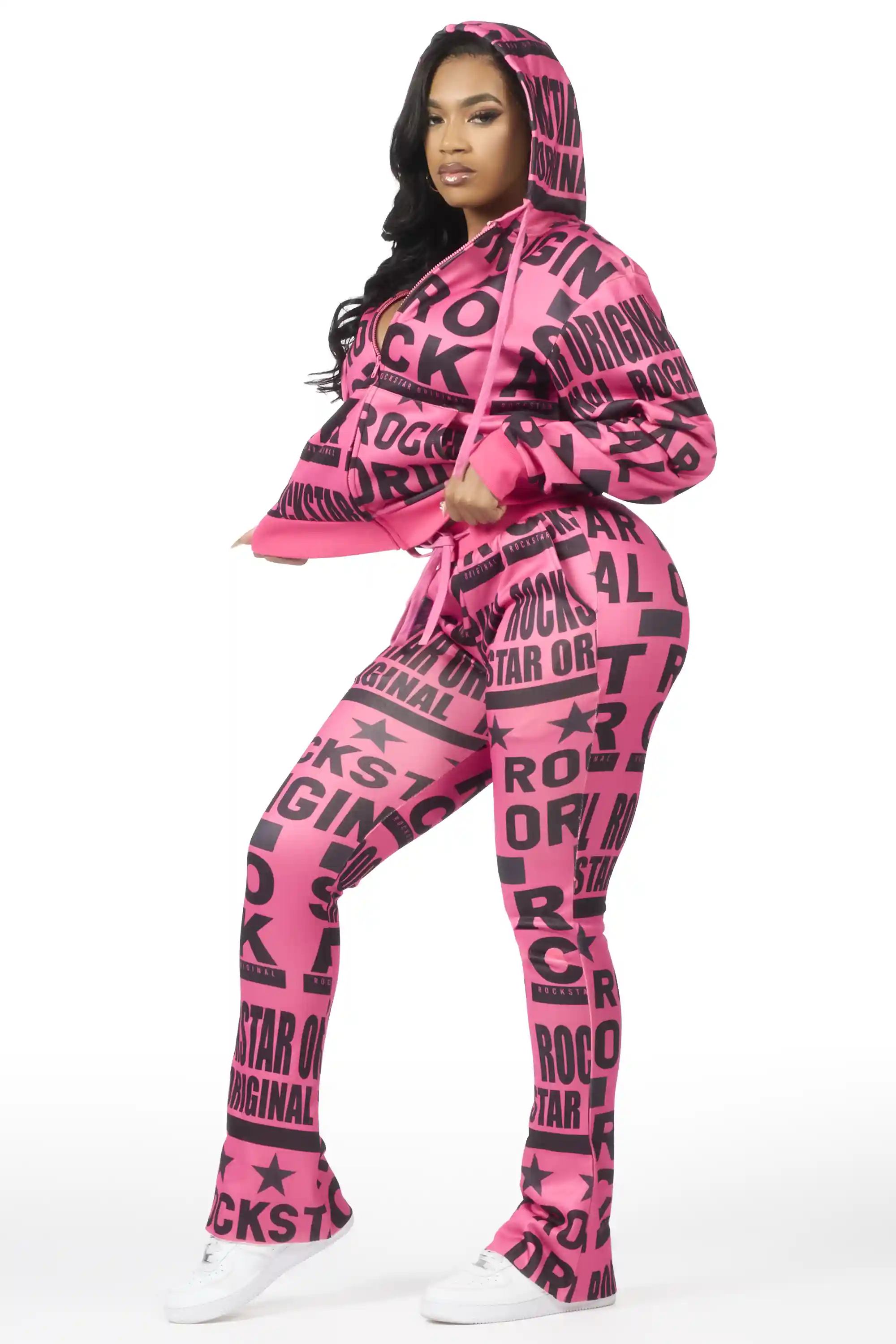 Rikelle Hot Pink Printed Track Set