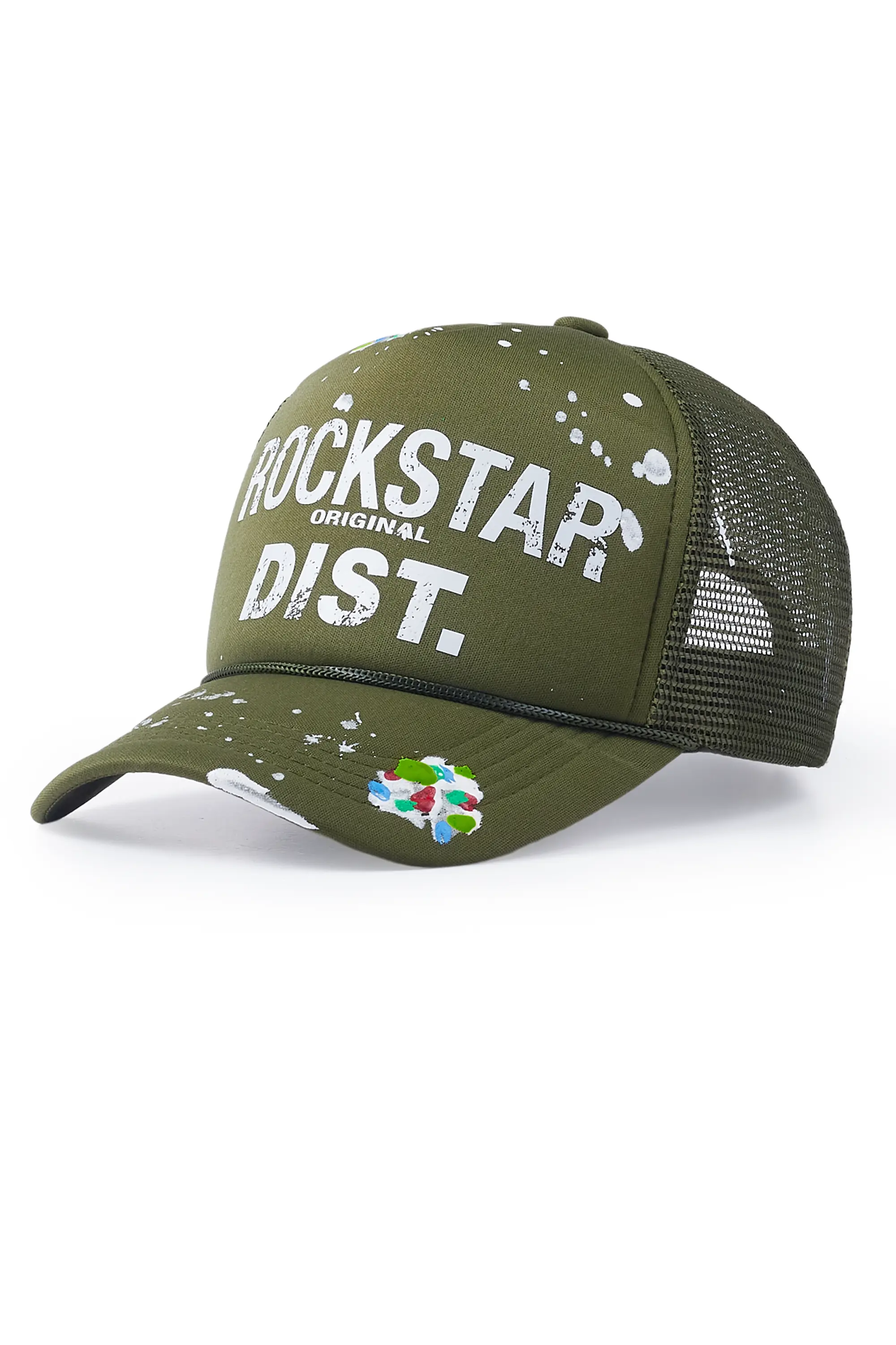Good Side Only Army Green Trucker Hat - Image 2