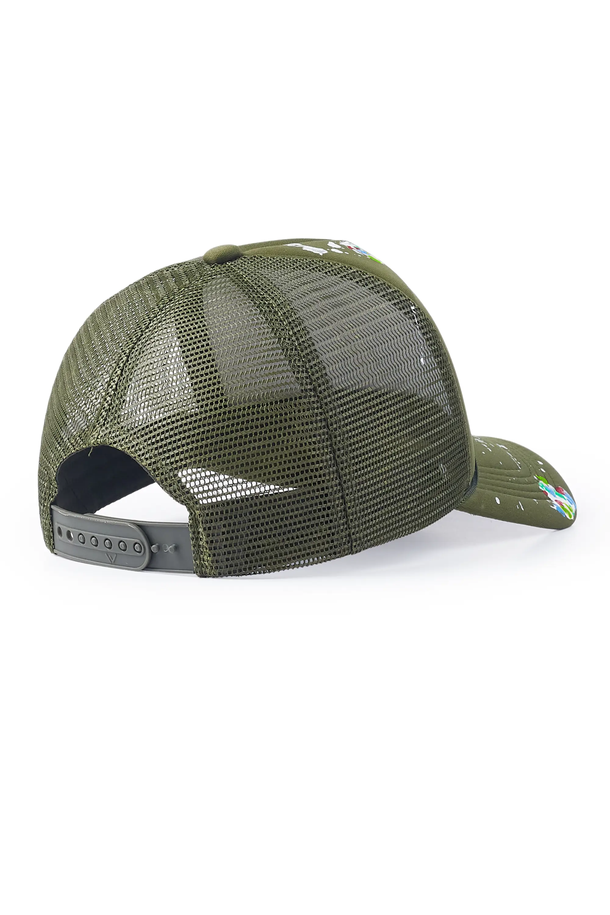 Good Side Only Army Green Trucker Hat - Image 3