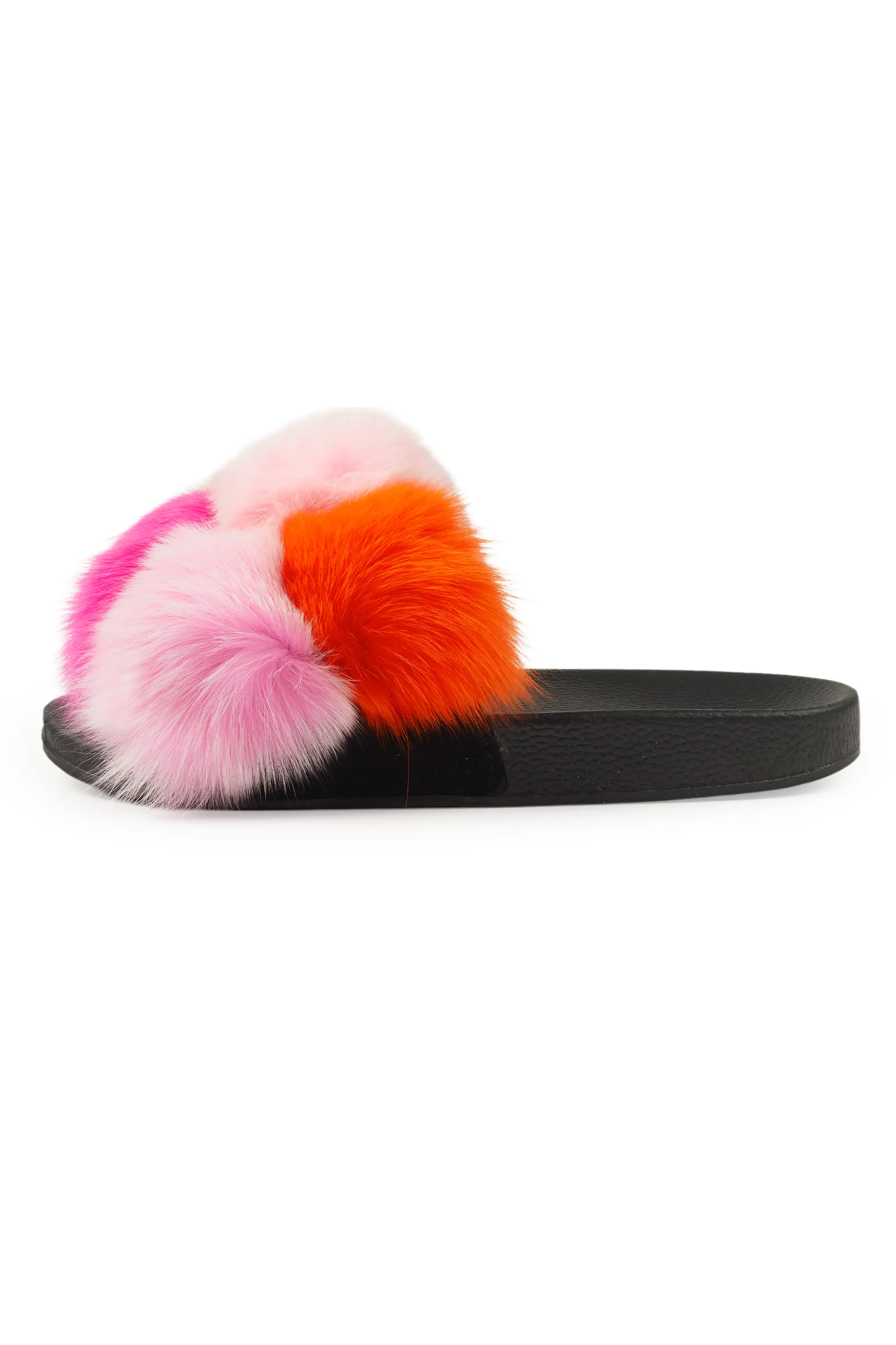 Avisa Pink Multi Fur Slides - Image 2