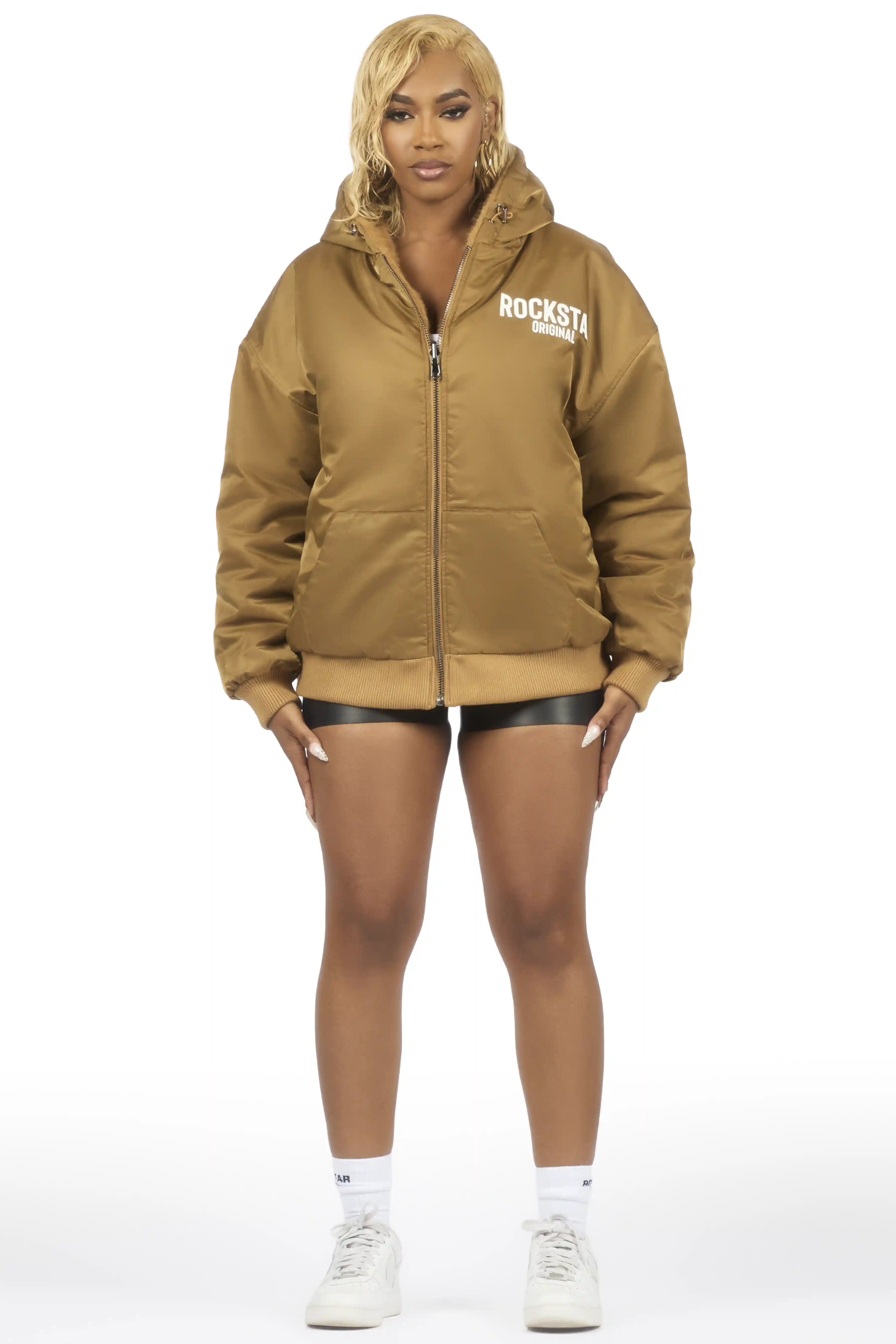 Jaleah Brown Oversized Fur Jacket - Image 15