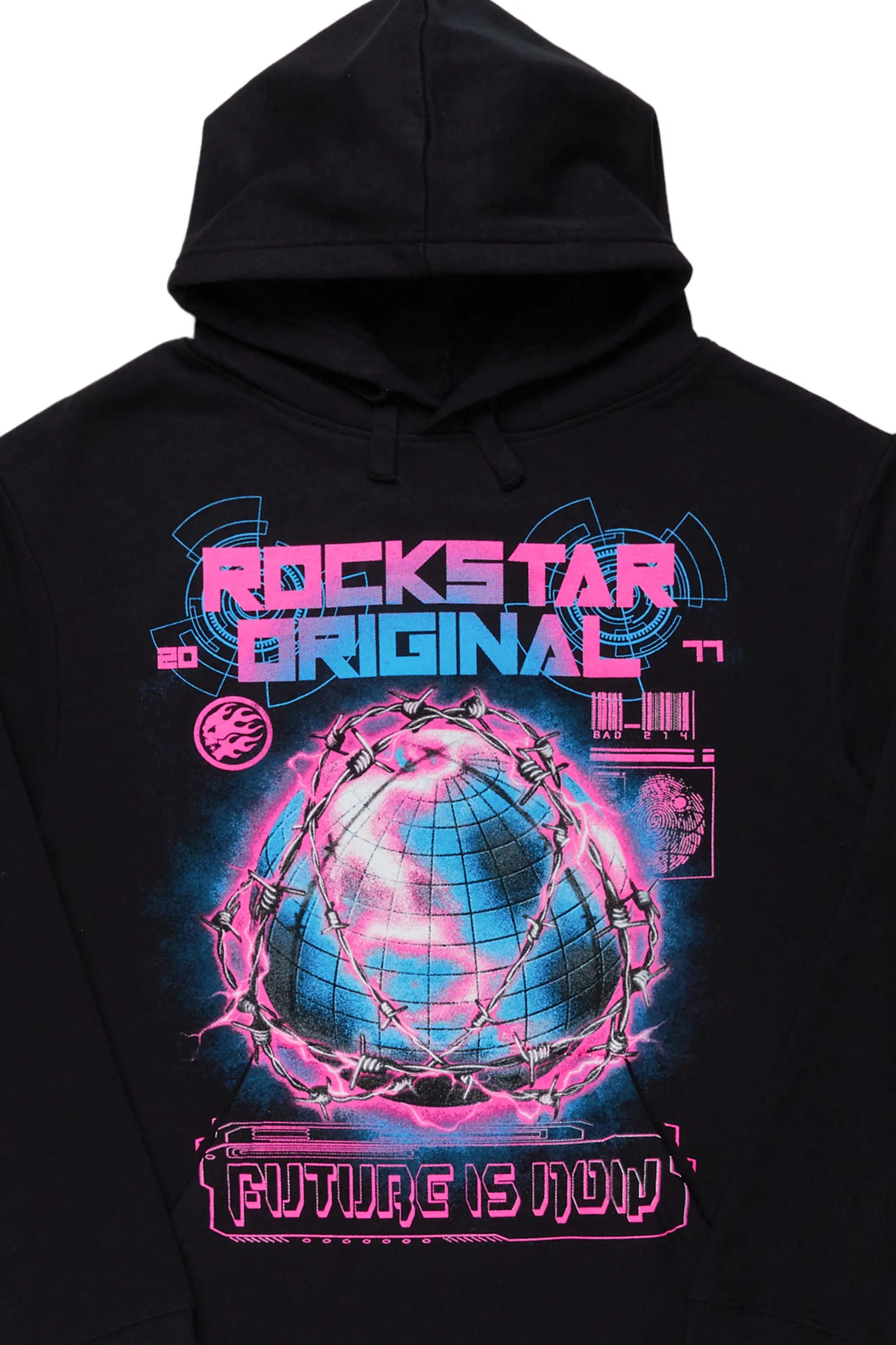 Kamari Black Oversized Hoodie - Image 3