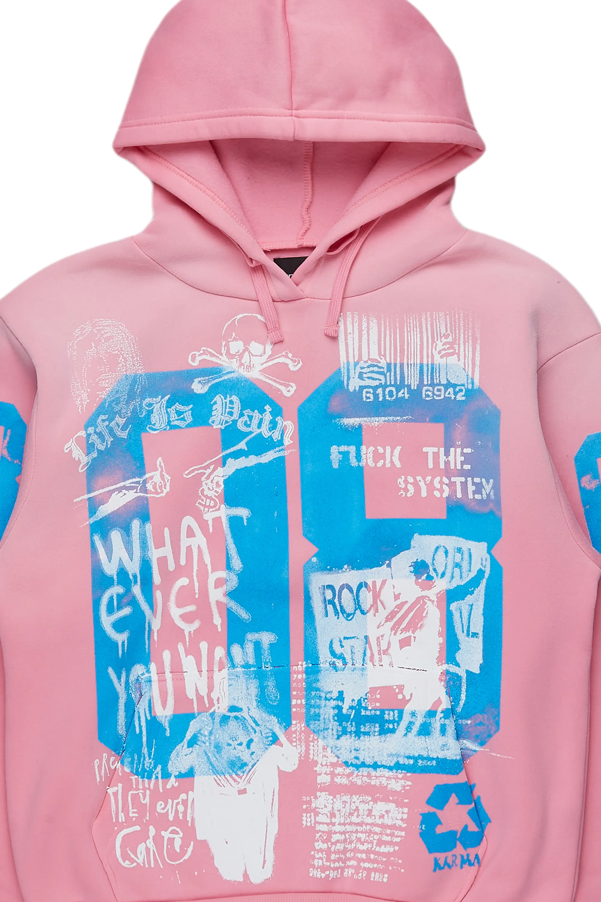Kamille Pink Oversized Hoodie - Image 2