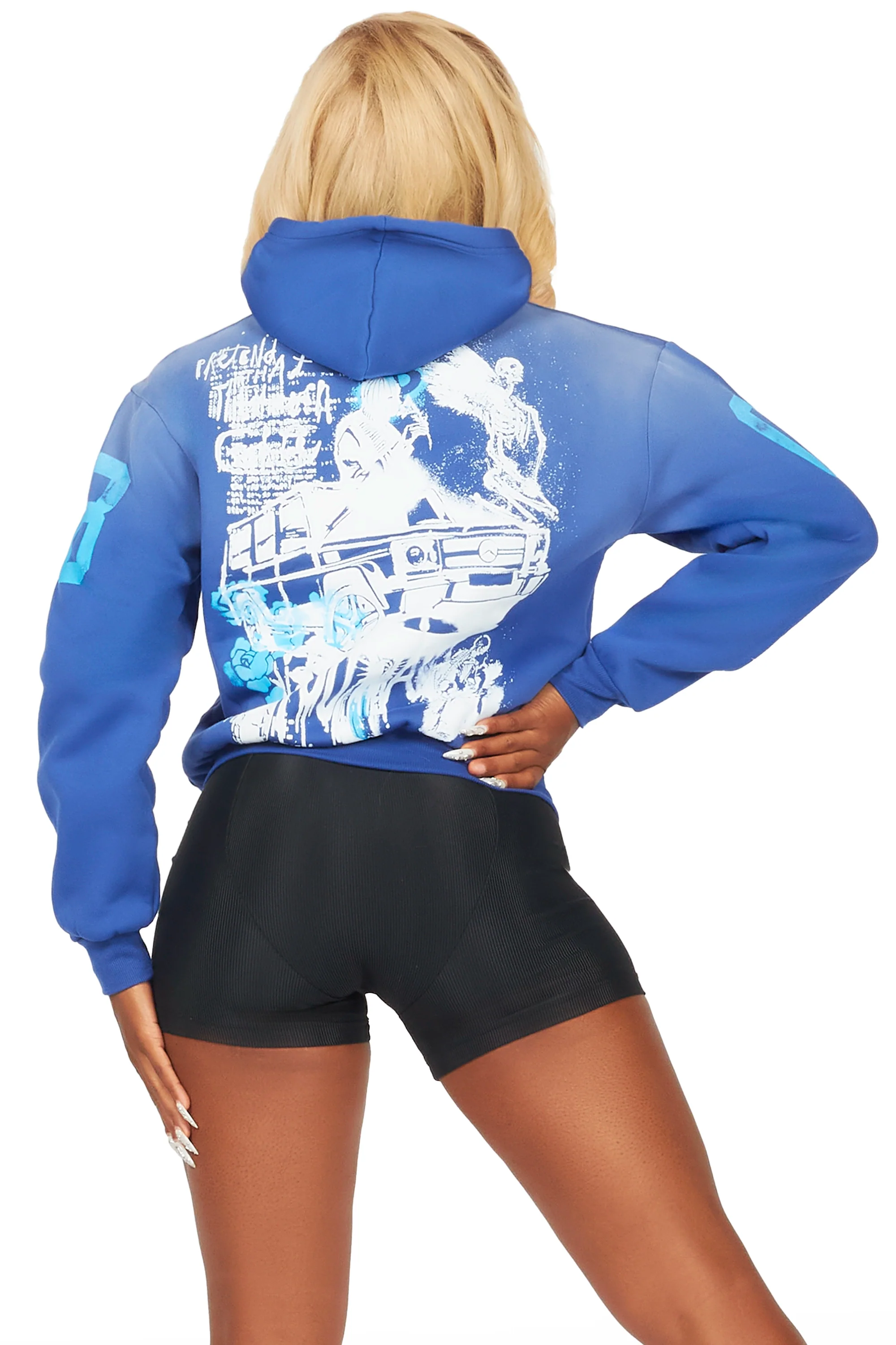 Kamille Royal Blue Oversized Hoodie - Image 7