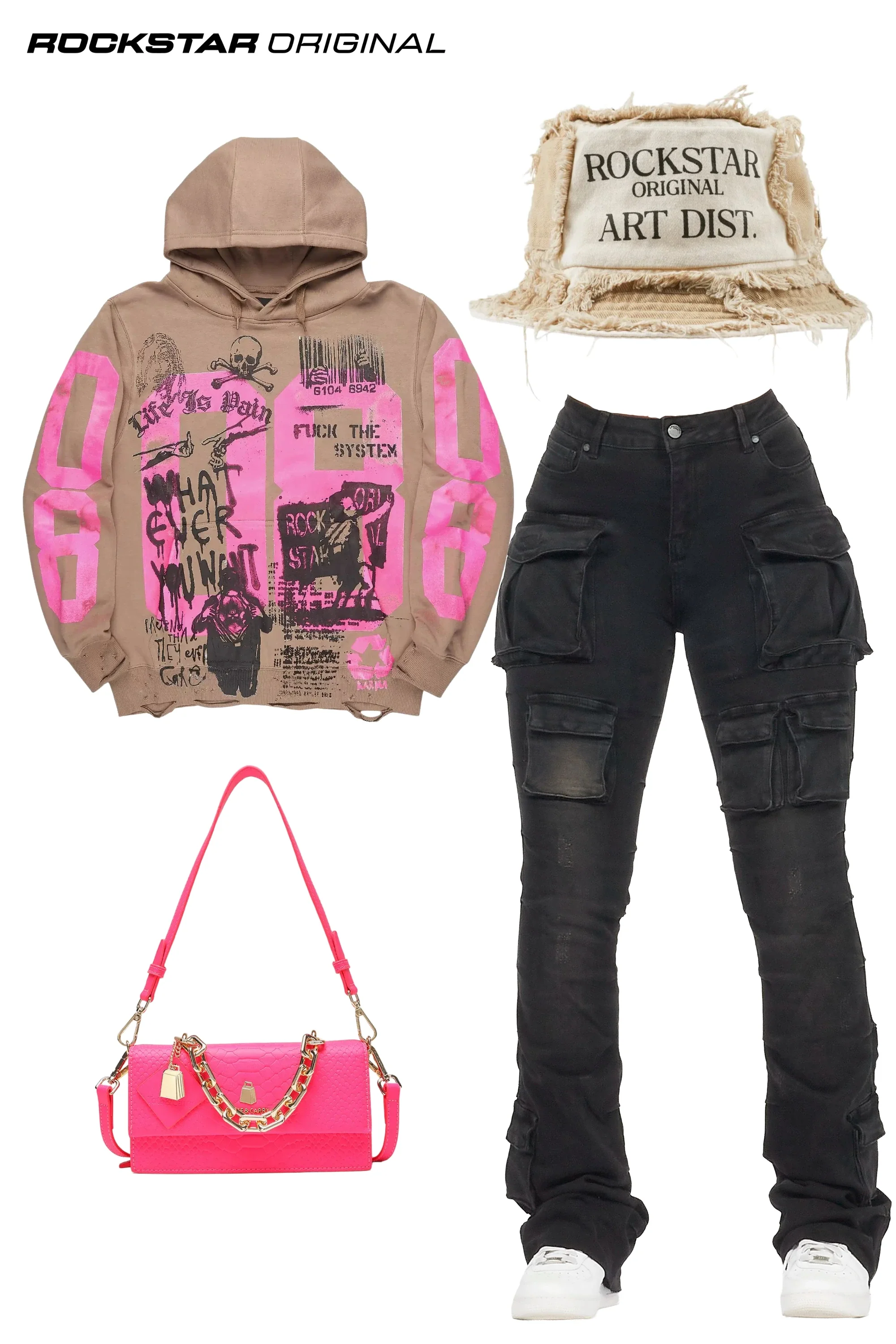 Kamille Tan Oversized Hoodie - Image 2