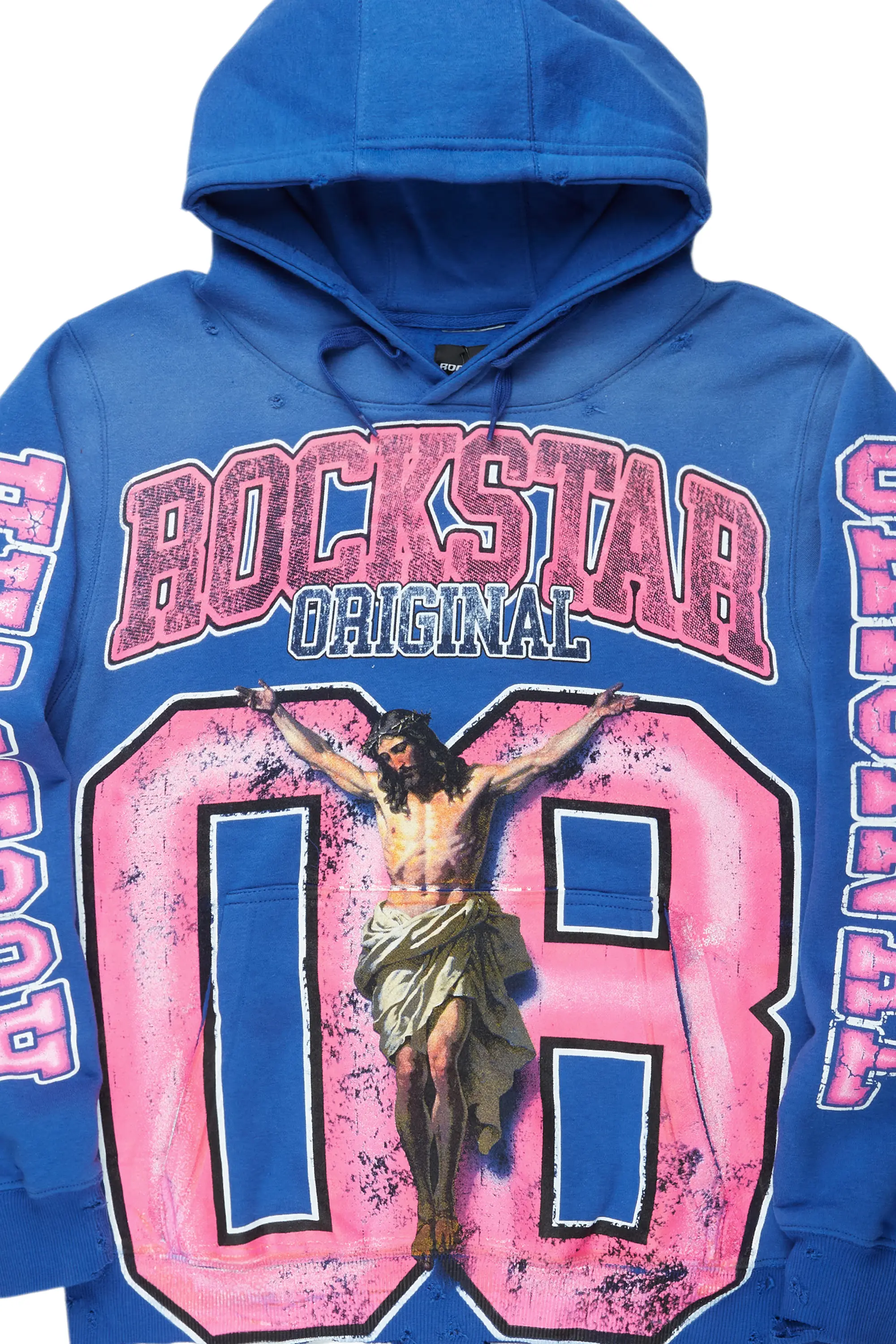 Tariqa Royal Blue Oversized Hoodie - Image 2