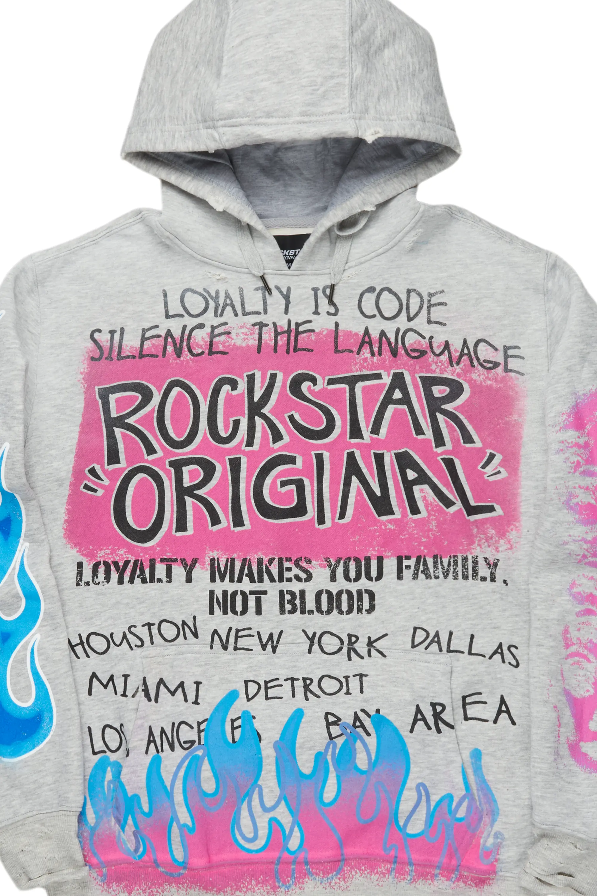 Bridgette Heather Grey Oversized Hoodie - Image 3