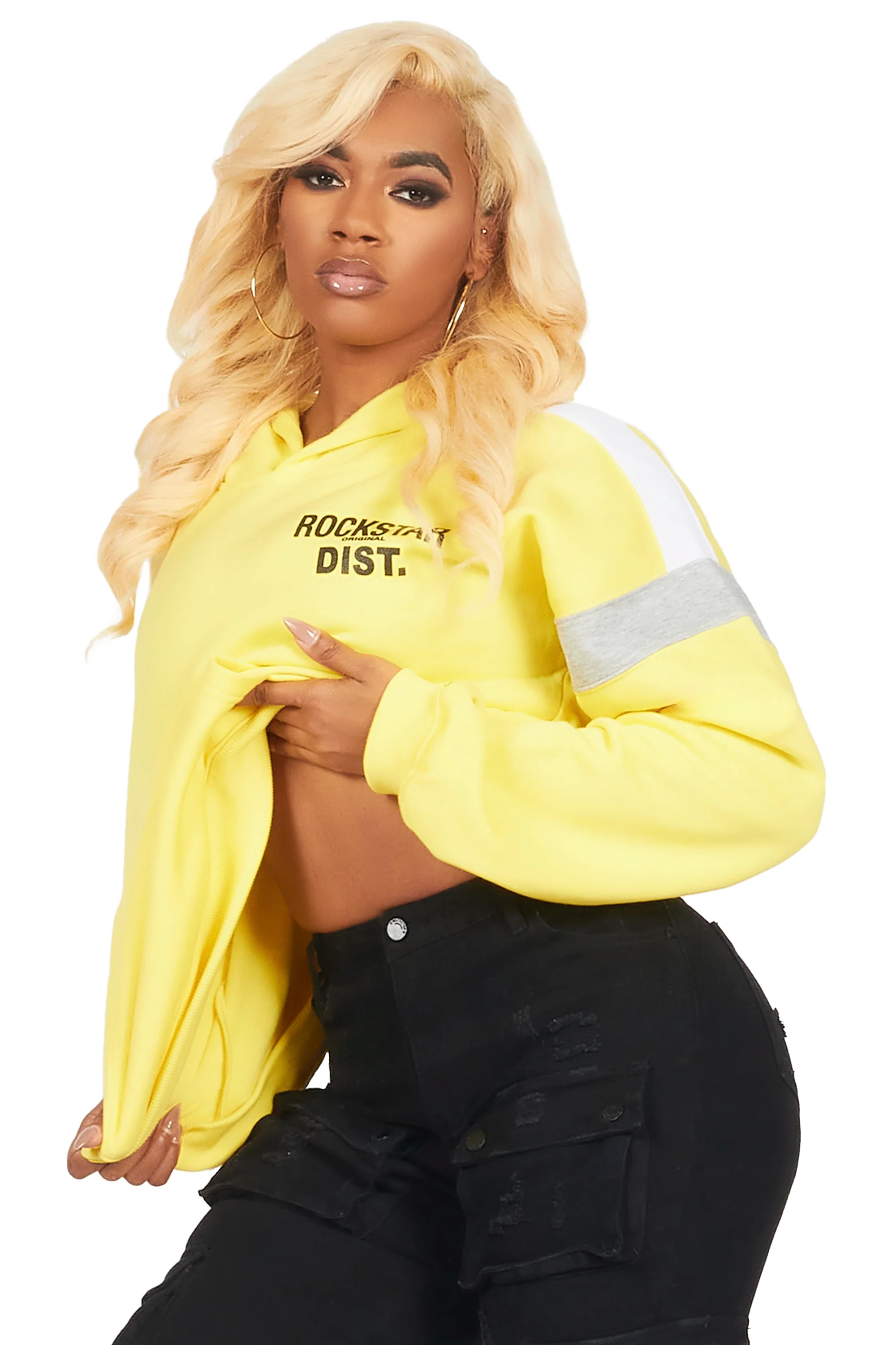 Evonne Yellow Oversized Hoodie - Image 8