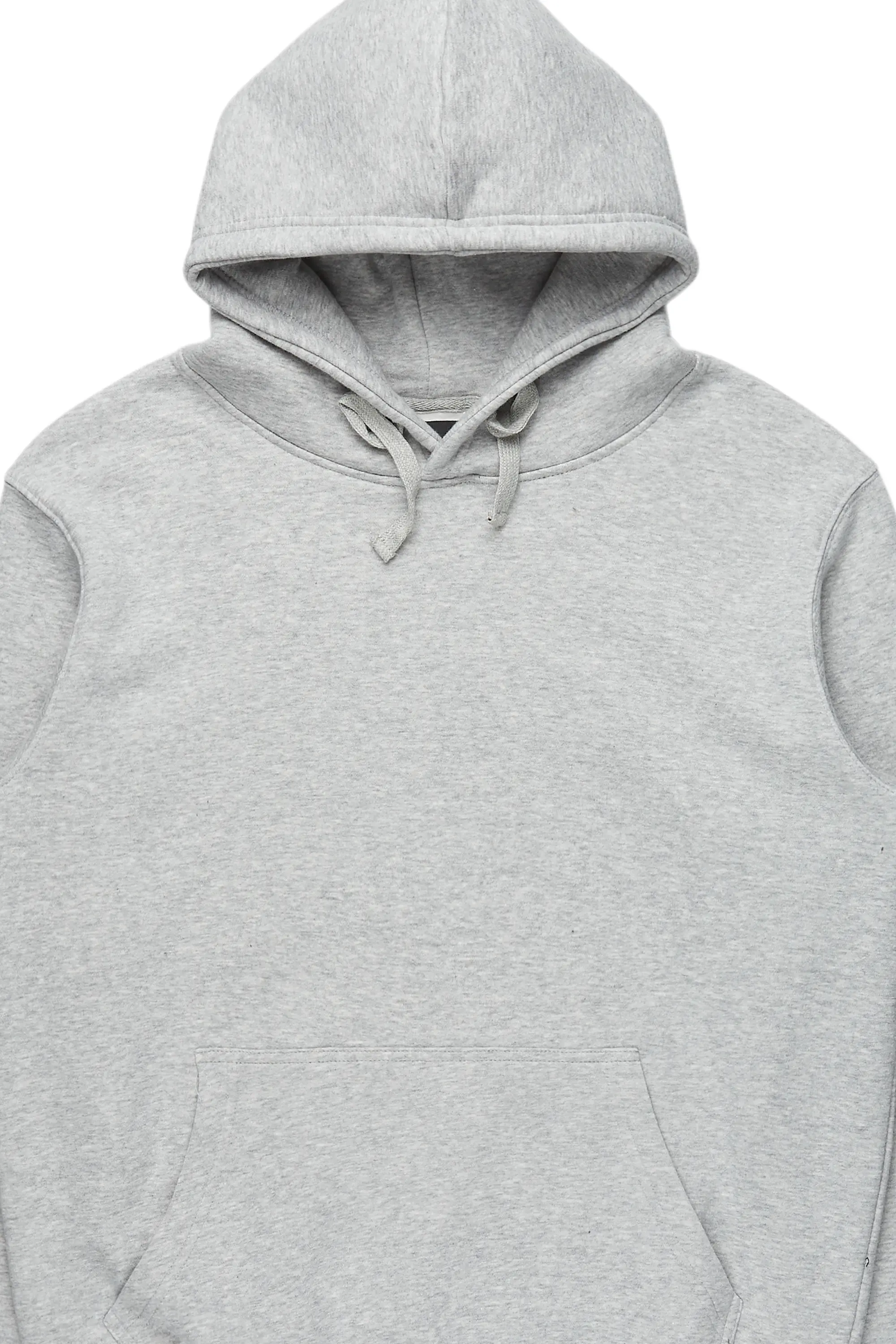 Womens Heather Grey Basic Hoodie - Image 2