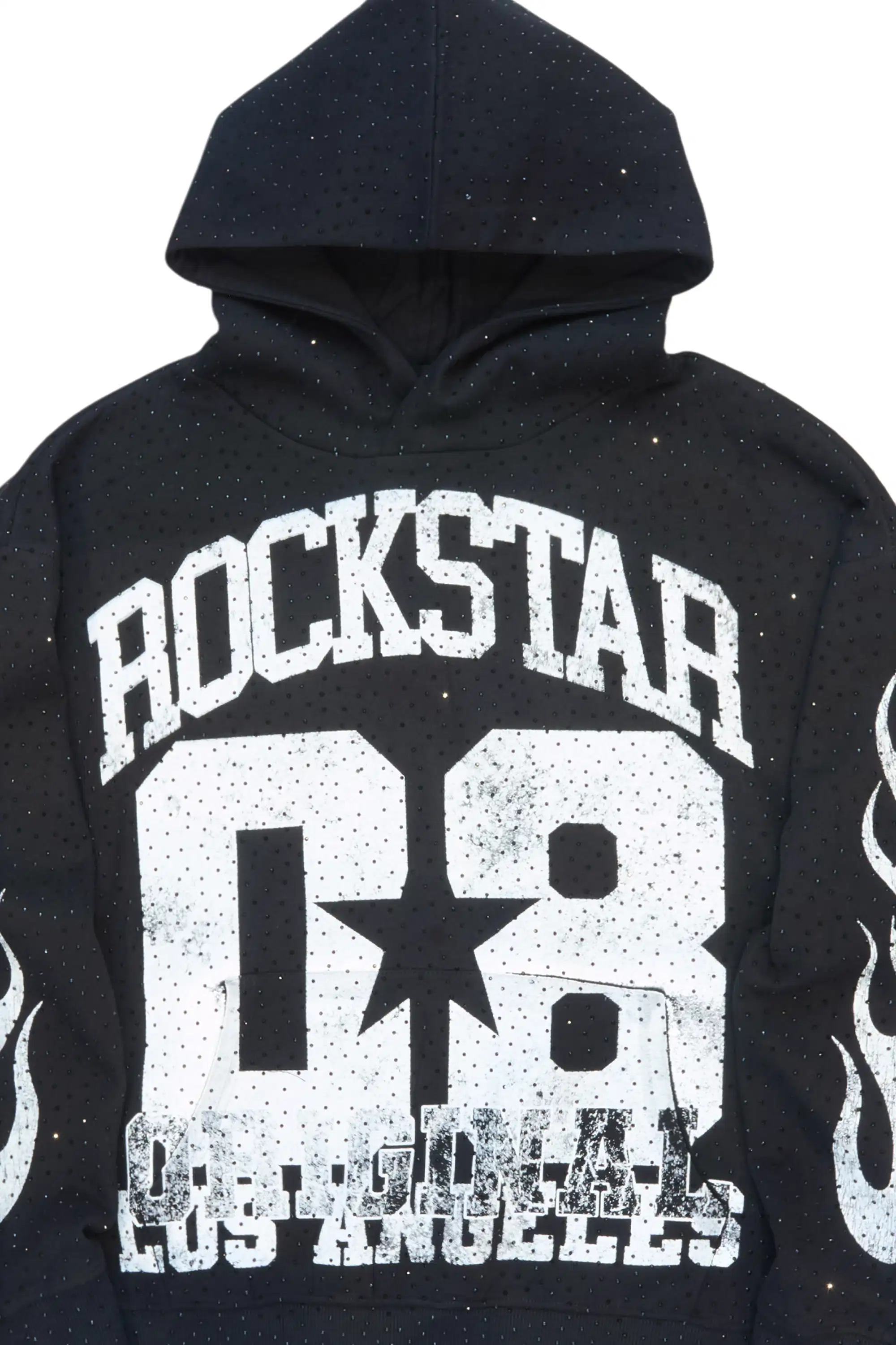 Adrianne Black Rhinestone Hoodie - Image 3