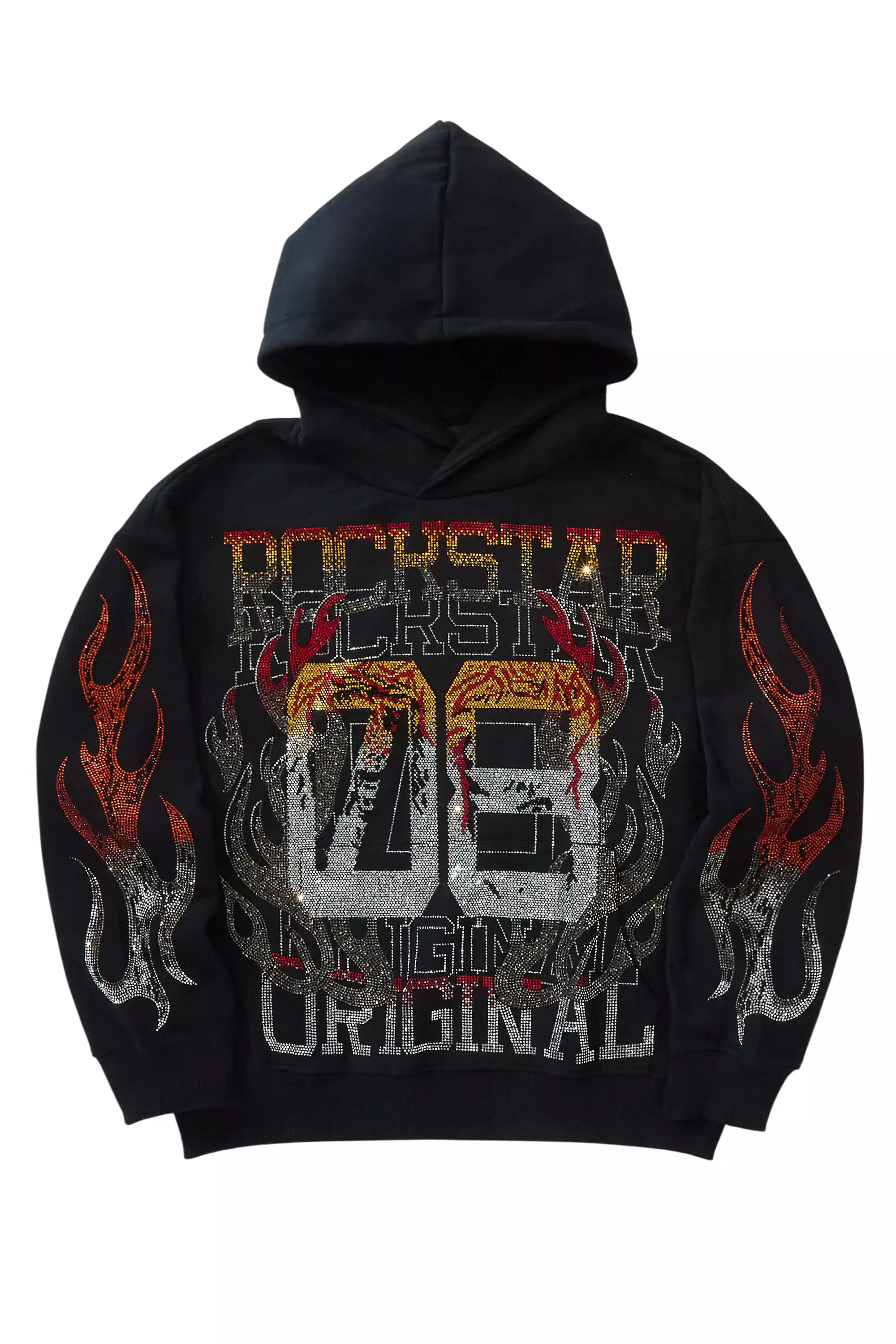 Keria Black Rhinestone Hoodie - Image 2