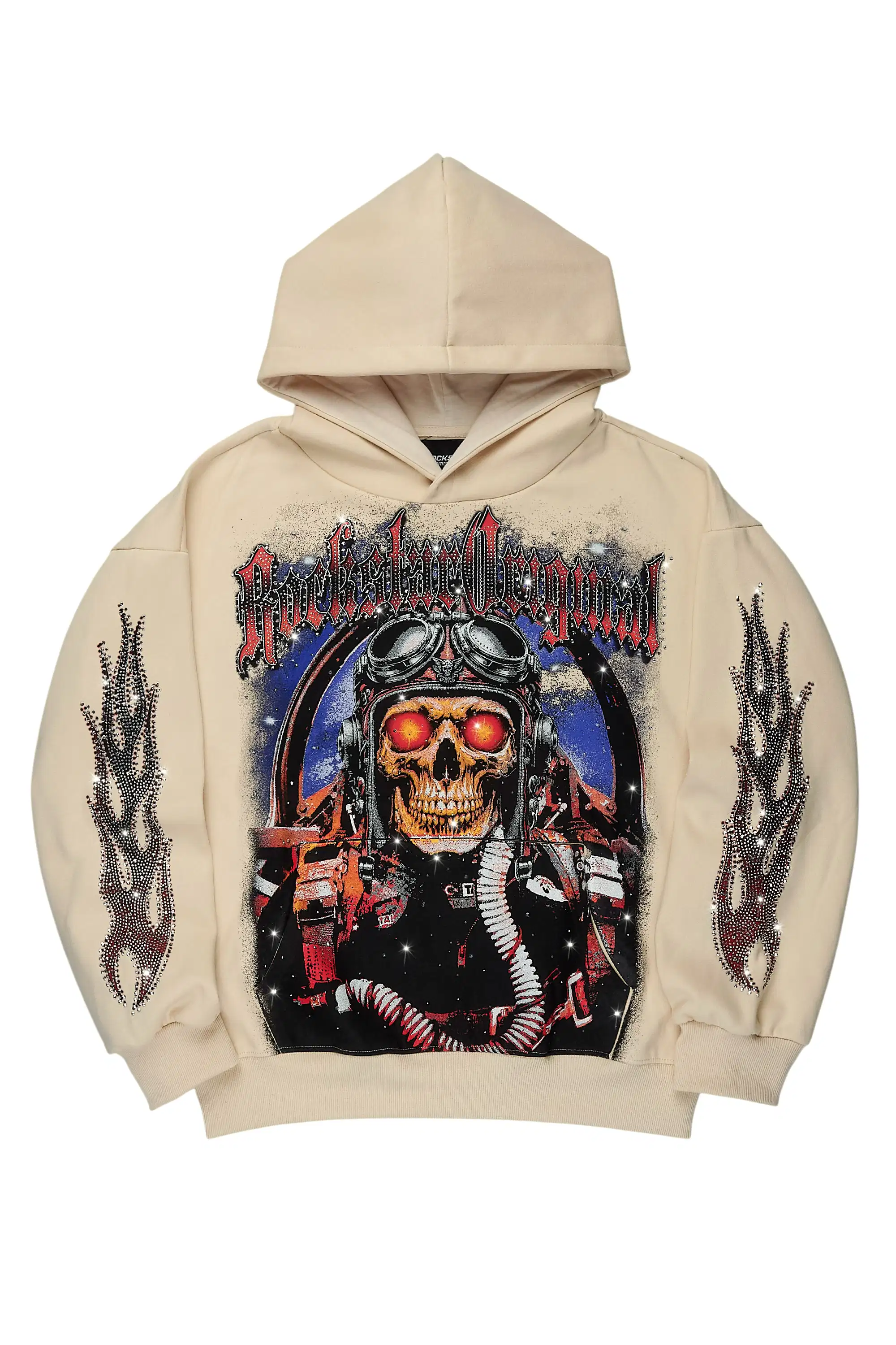 Ka’Dreanna Beige/Pink Rhinestone Hoodie - Image 2
