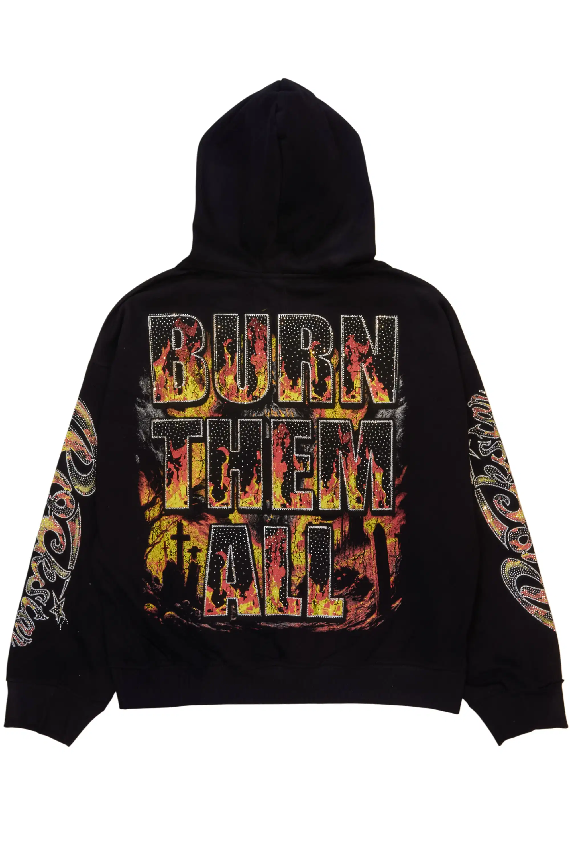 TraSheba Black Rhinestone Hoodie - Image 4
