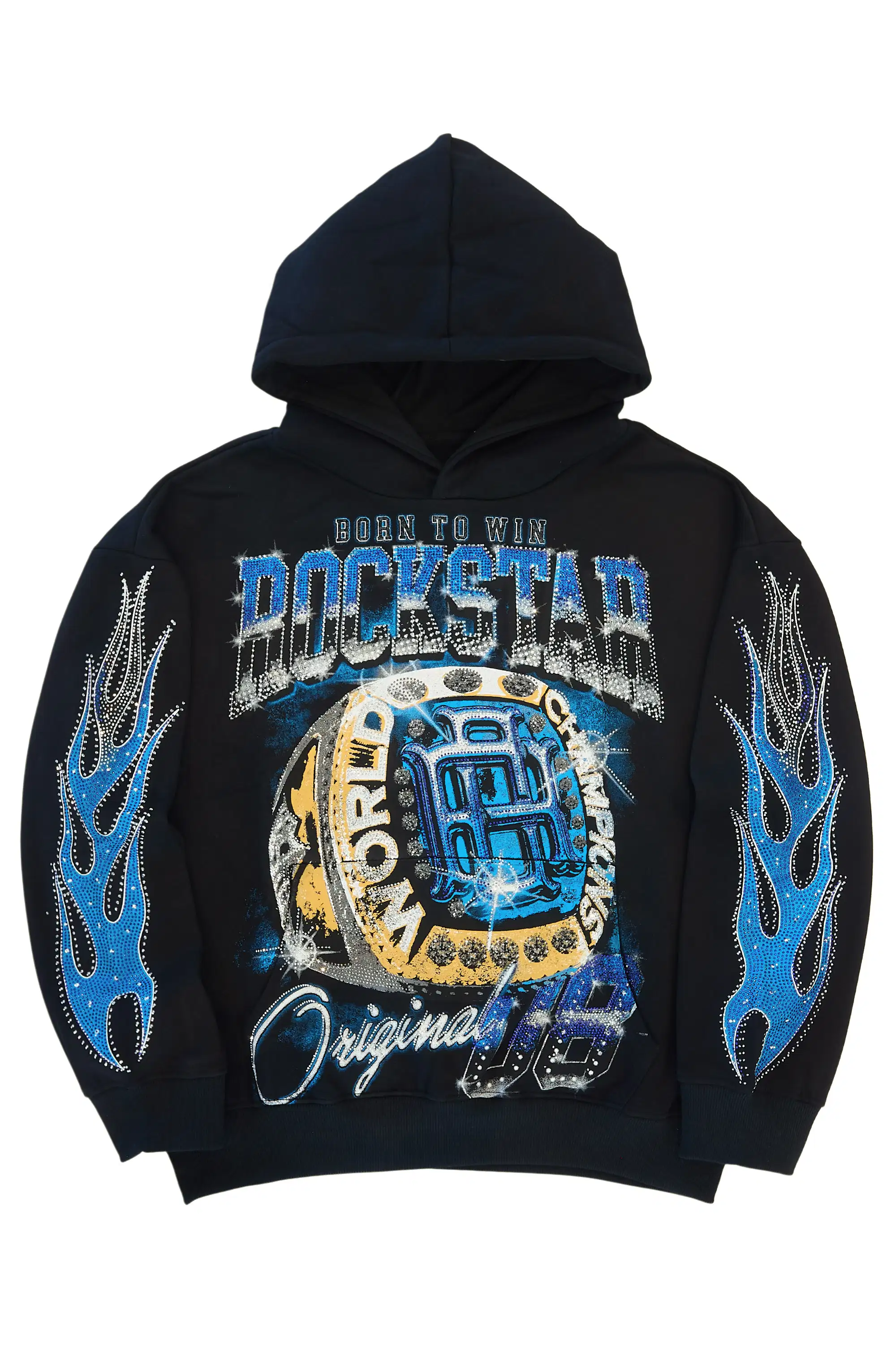 Vakiyah Black Rhinestone Hoodie - Image 2