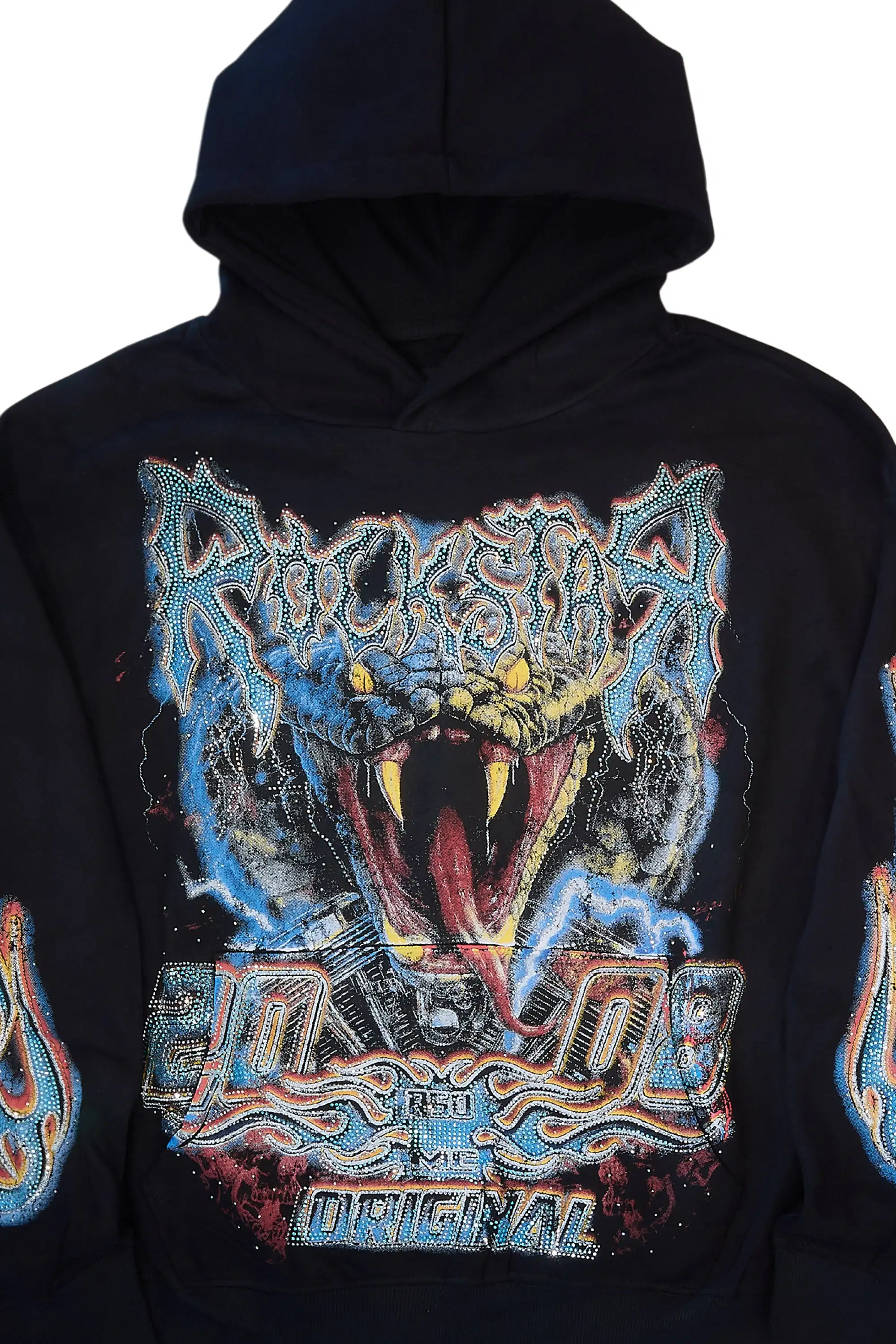 Markeyta Black Rhinestone Hoodie - Image 3