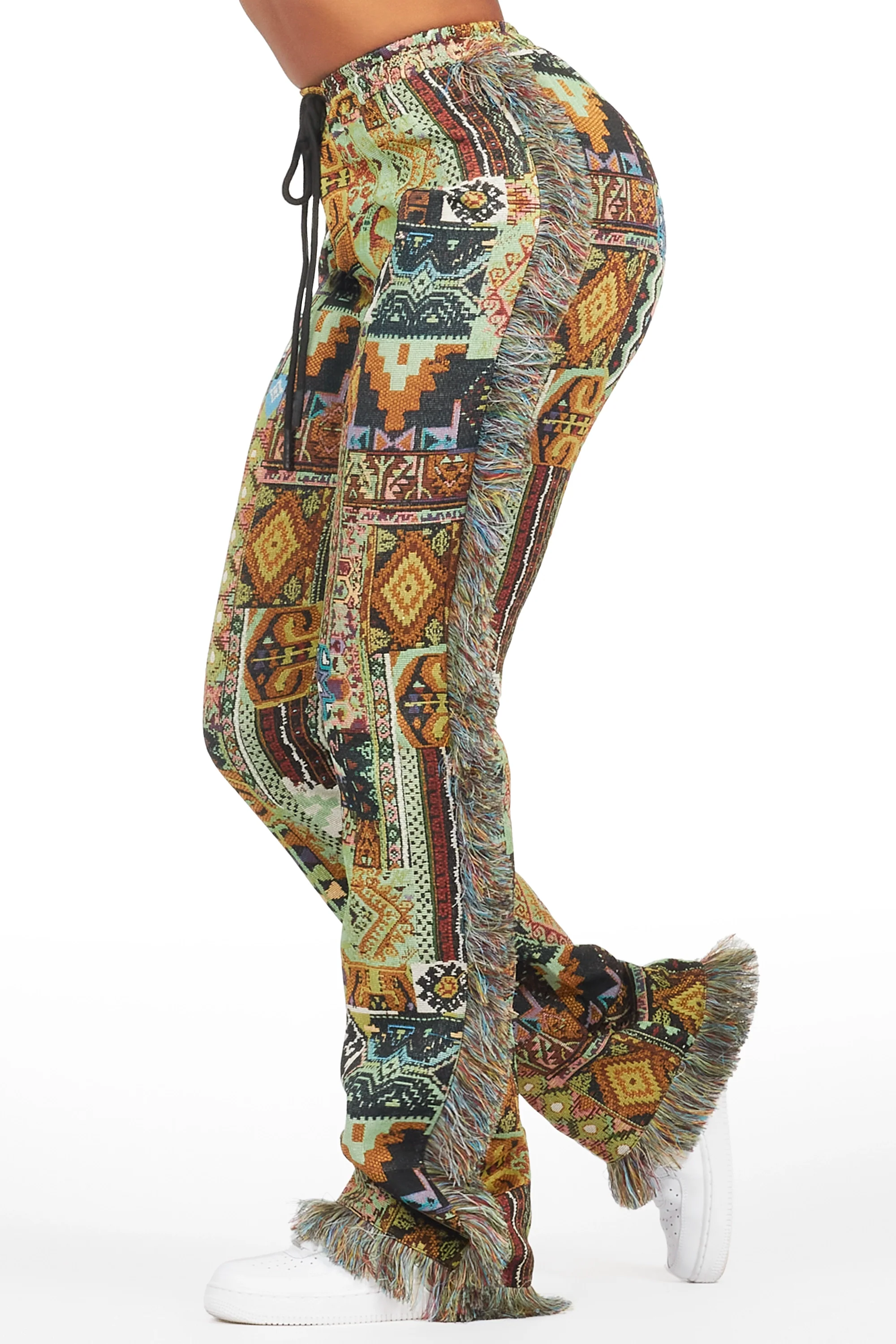 Joliet Black Tapestry Stacked Pant - Image 3