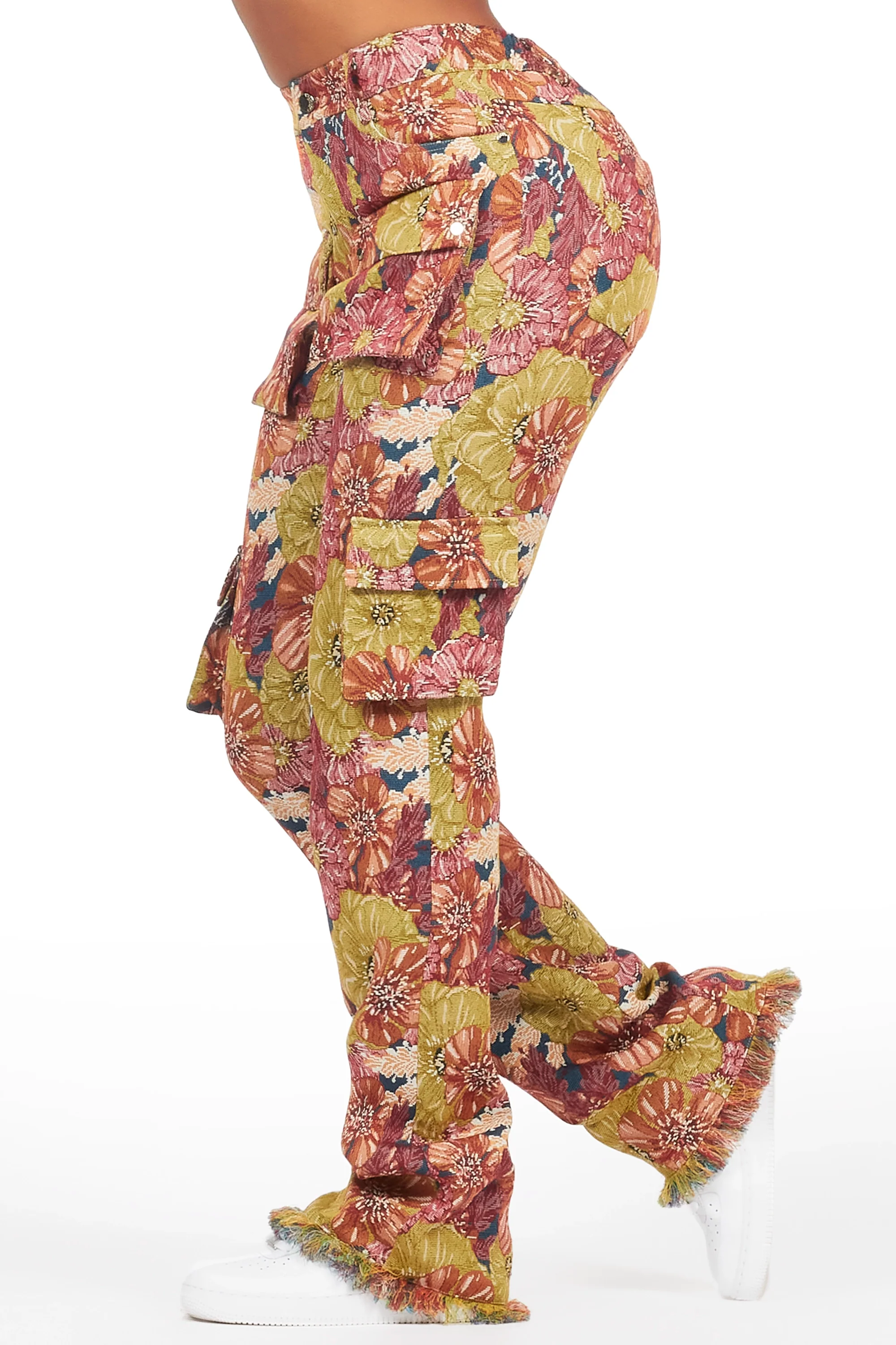 Sherita Navy Cargo Tapestry Pant - Image 3