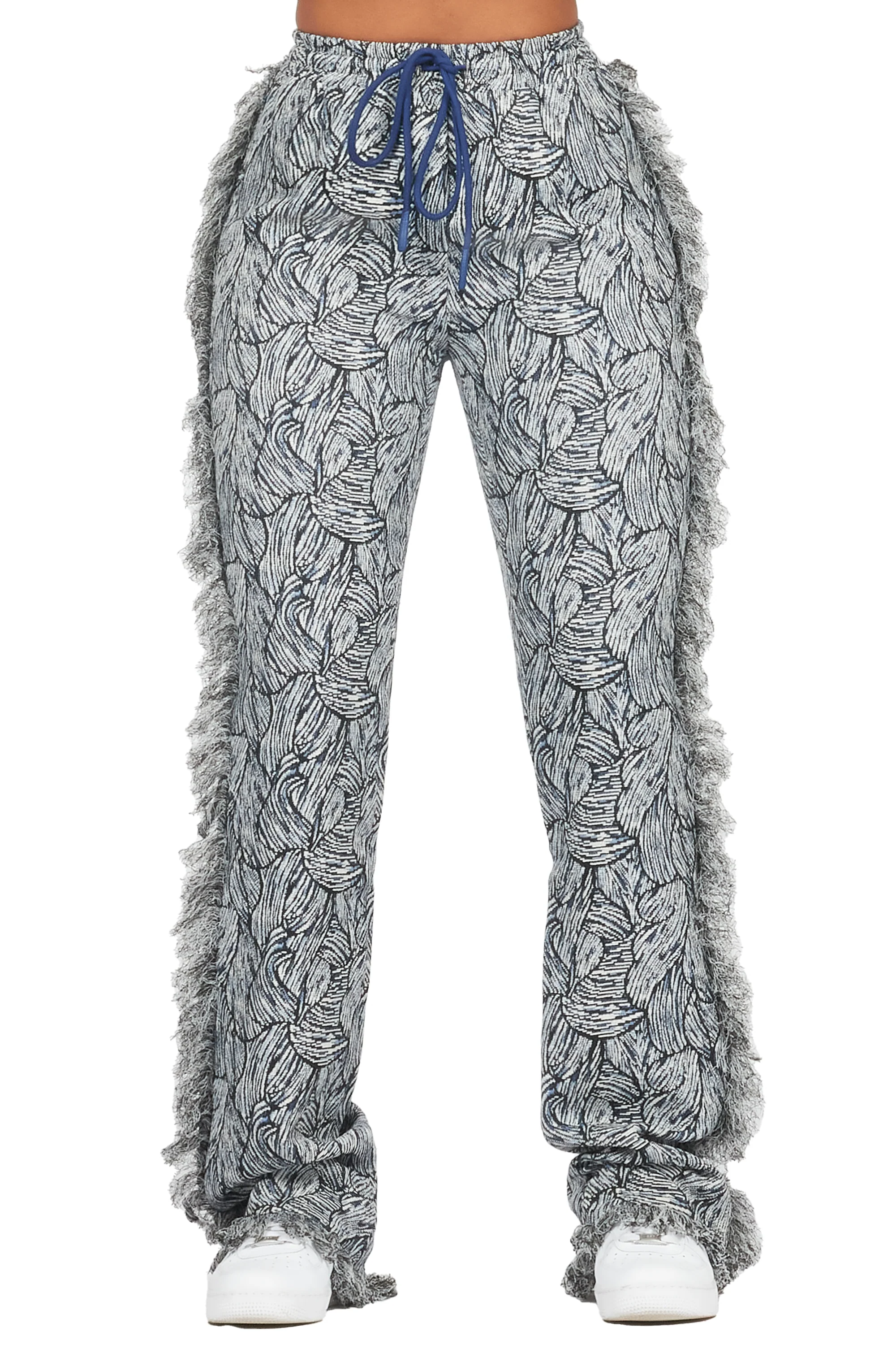 Syncere Navy Tapestry Stacked Pant - Image 6
