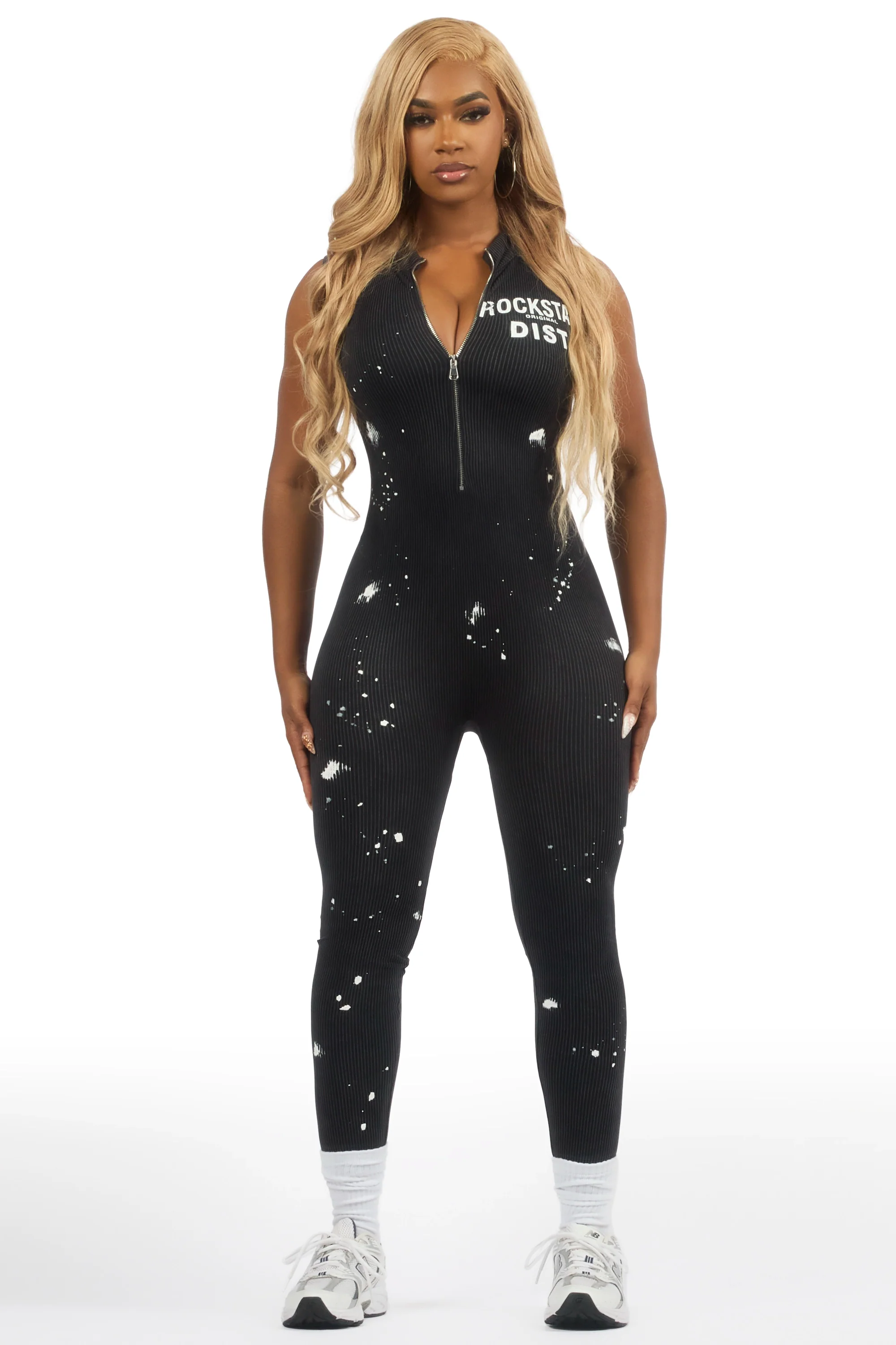 Nikla Black Painted Jumpsuit - Image 2
