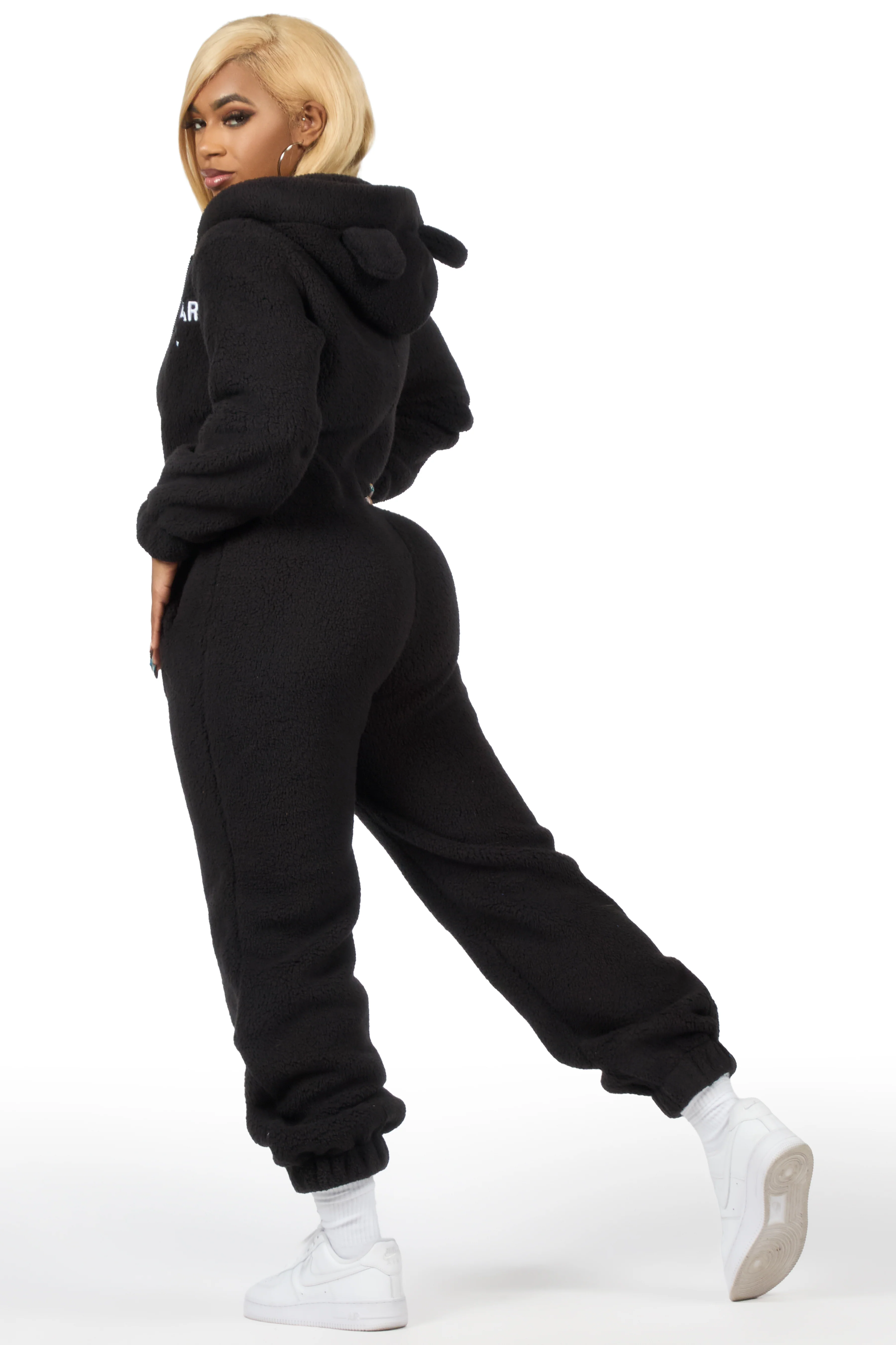 Kimani Black Sherpa Jumpsuit - Image 7