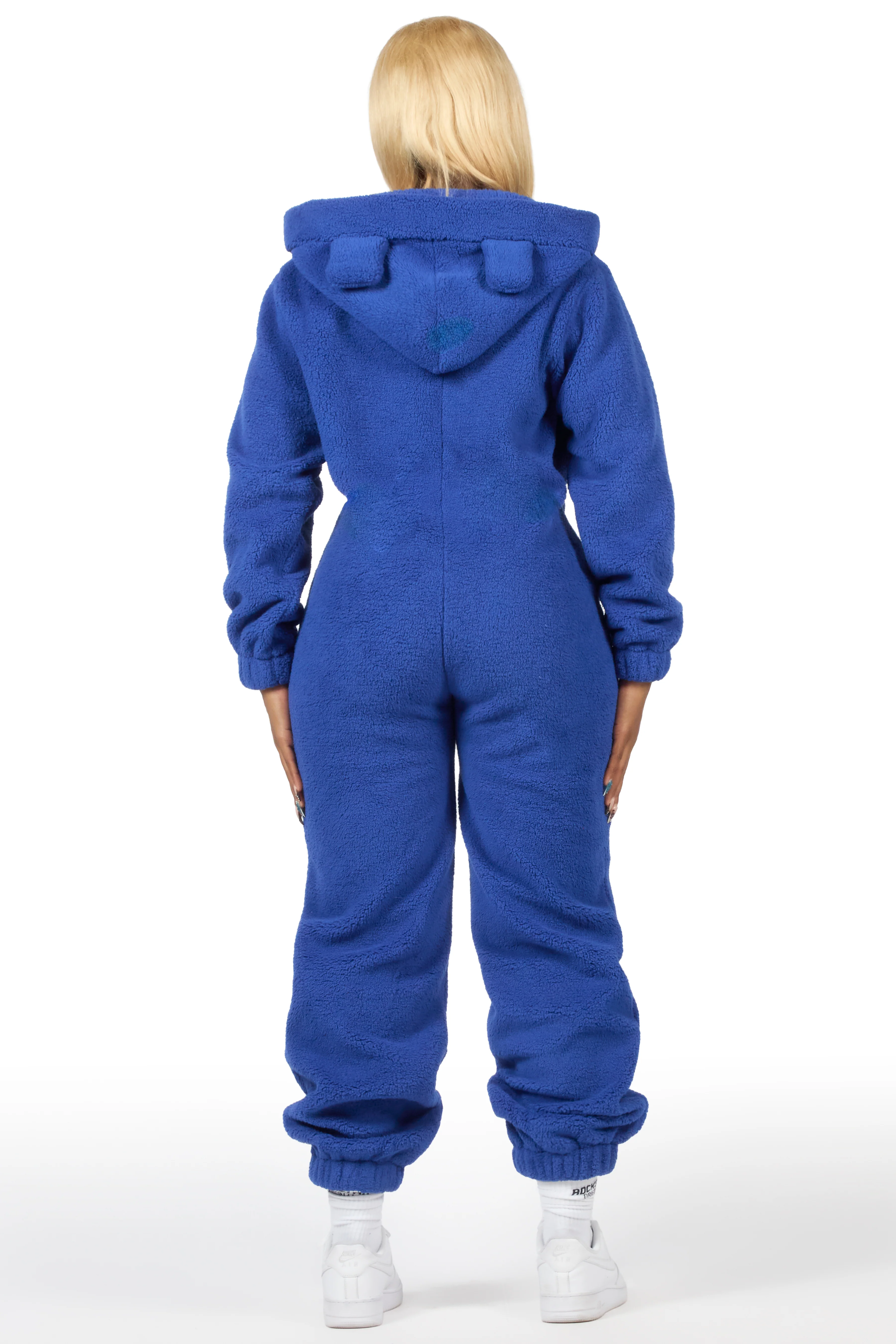 Kimani Royal Blue Sherpa Jumpsuit - Image 7