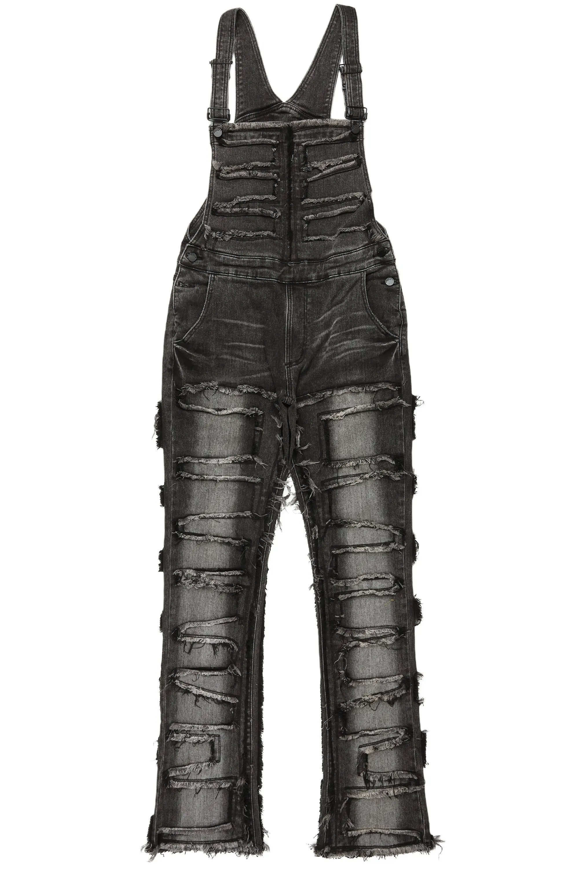 Daysha Grey Wash Denim Overall - Image 3