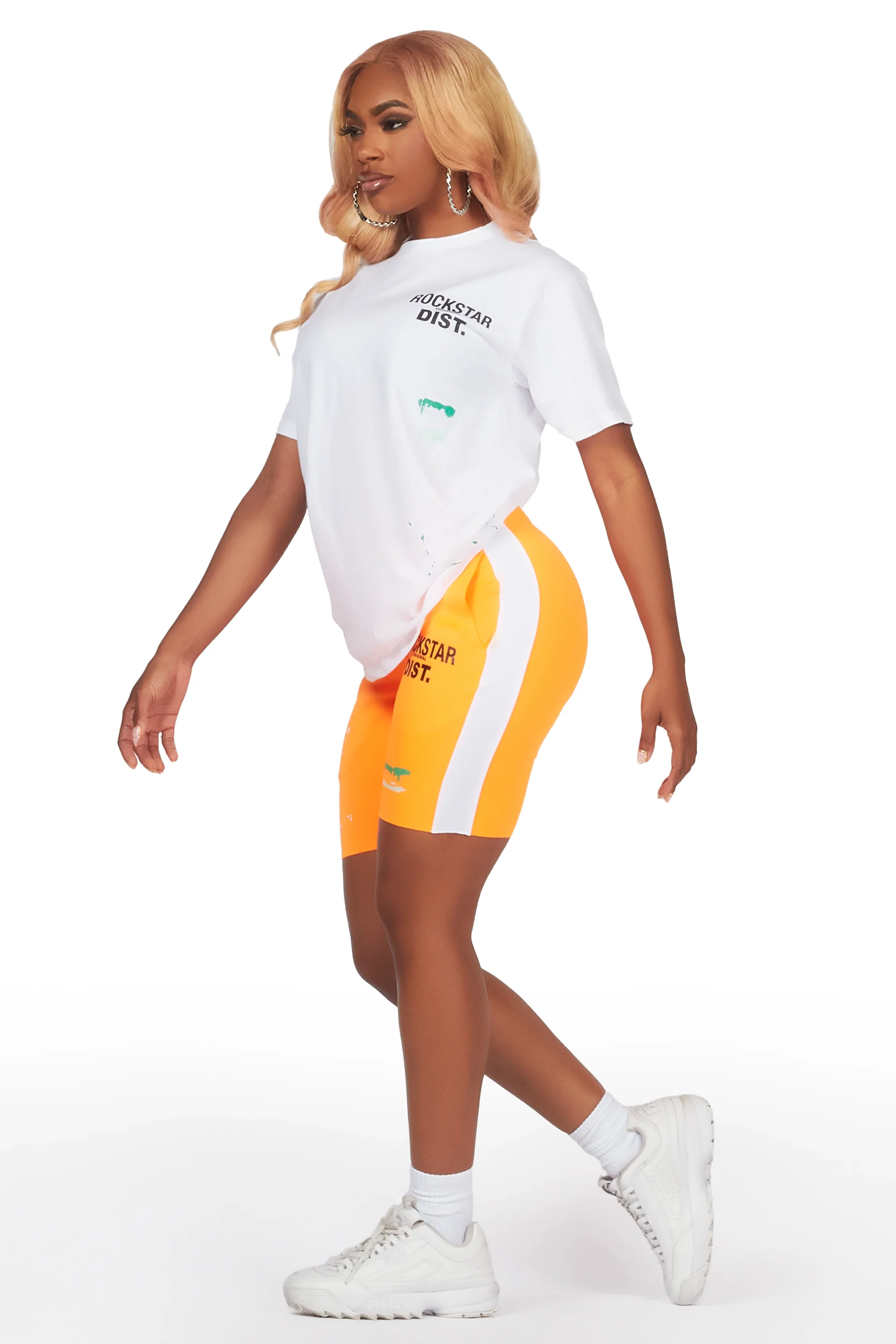Deshauna White/Orange Short Set - Image 3