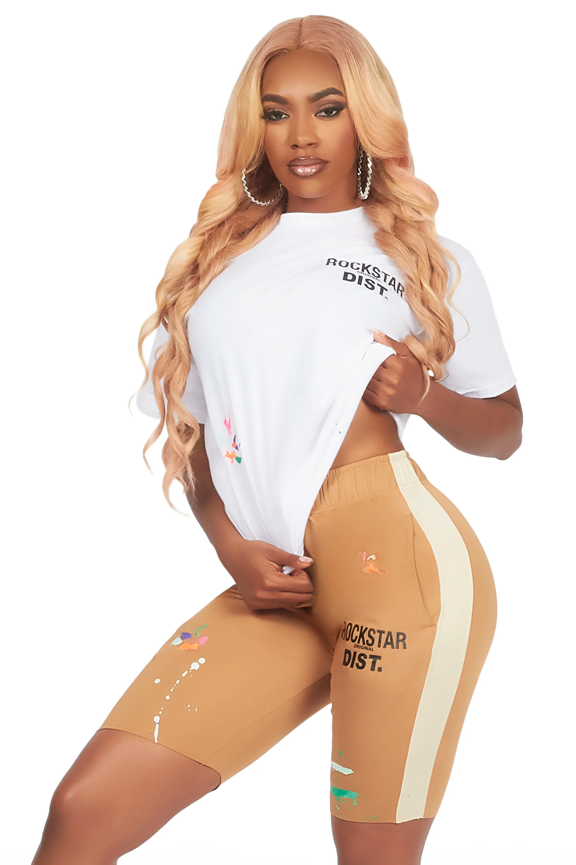 Deshauna White/Tan Short Set - Image 2